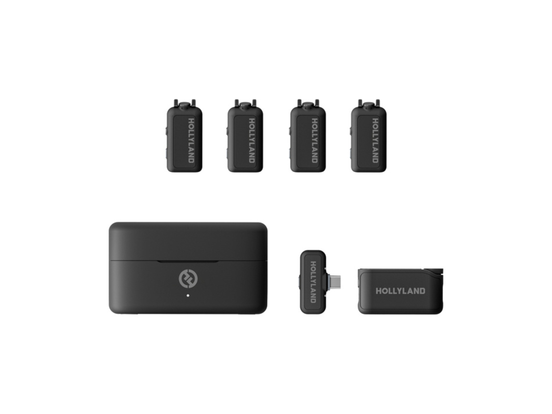 Hollyland LARK MAX 2 Combo 4-People Wireless Microphone System (Space Gray)