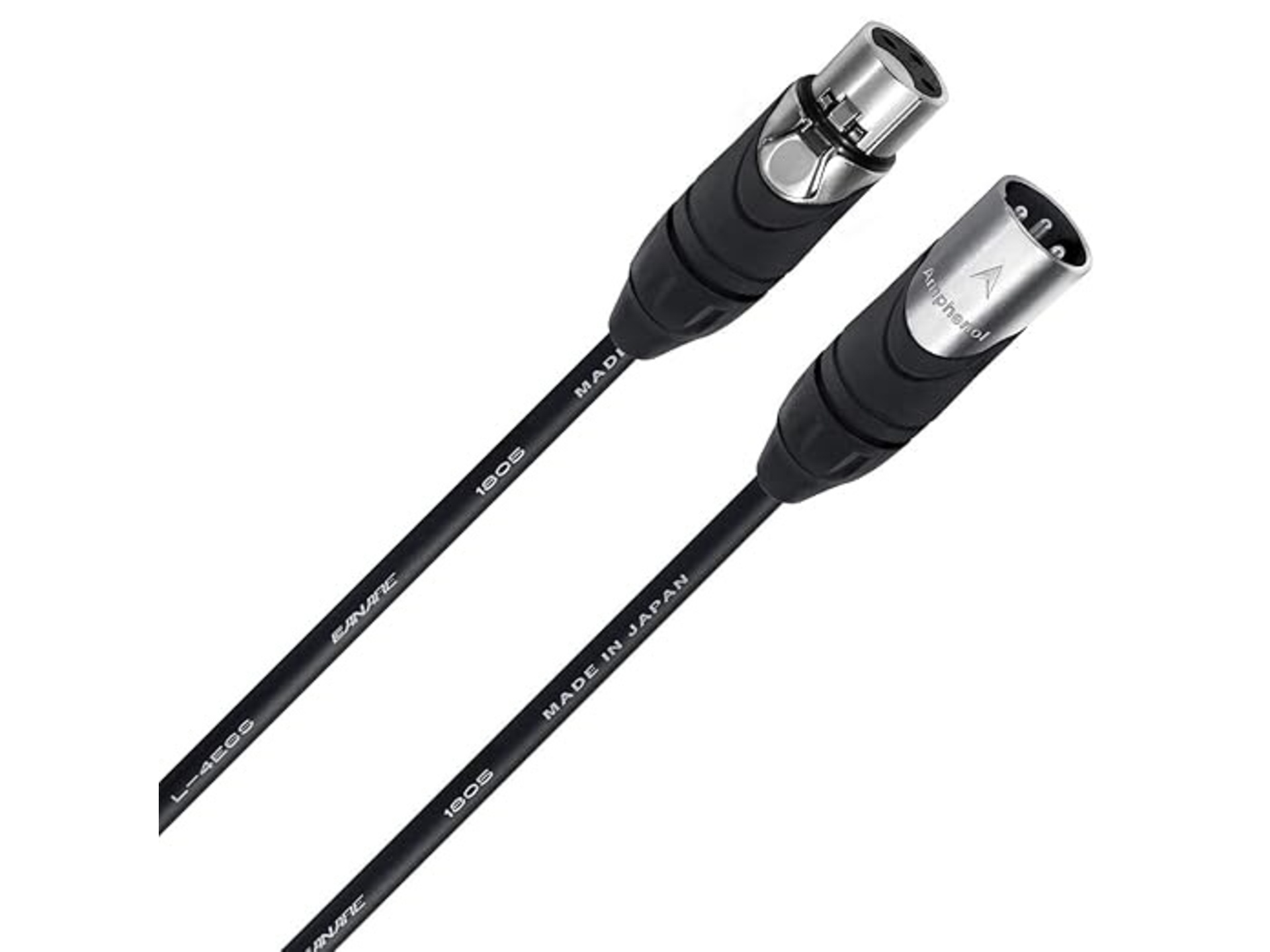 WORLDS BEST CABLES Canare L-4E6S Balanced XLR Cable with Amphenol XLR Connectors (12')