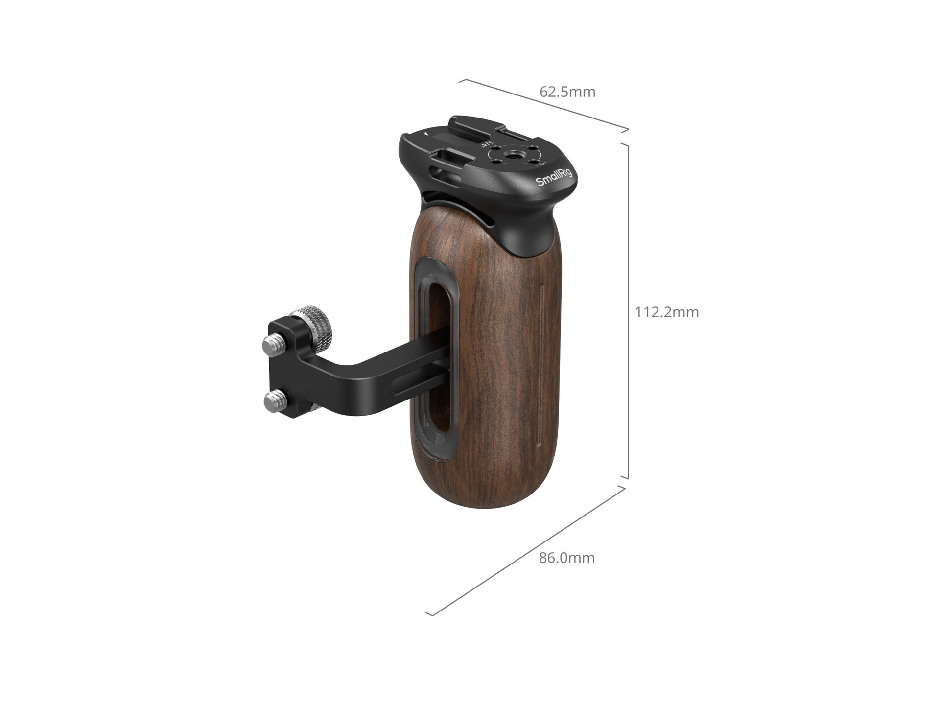 SmallRig 5237 Wooden Side Handle with 1/4"-20 Screws