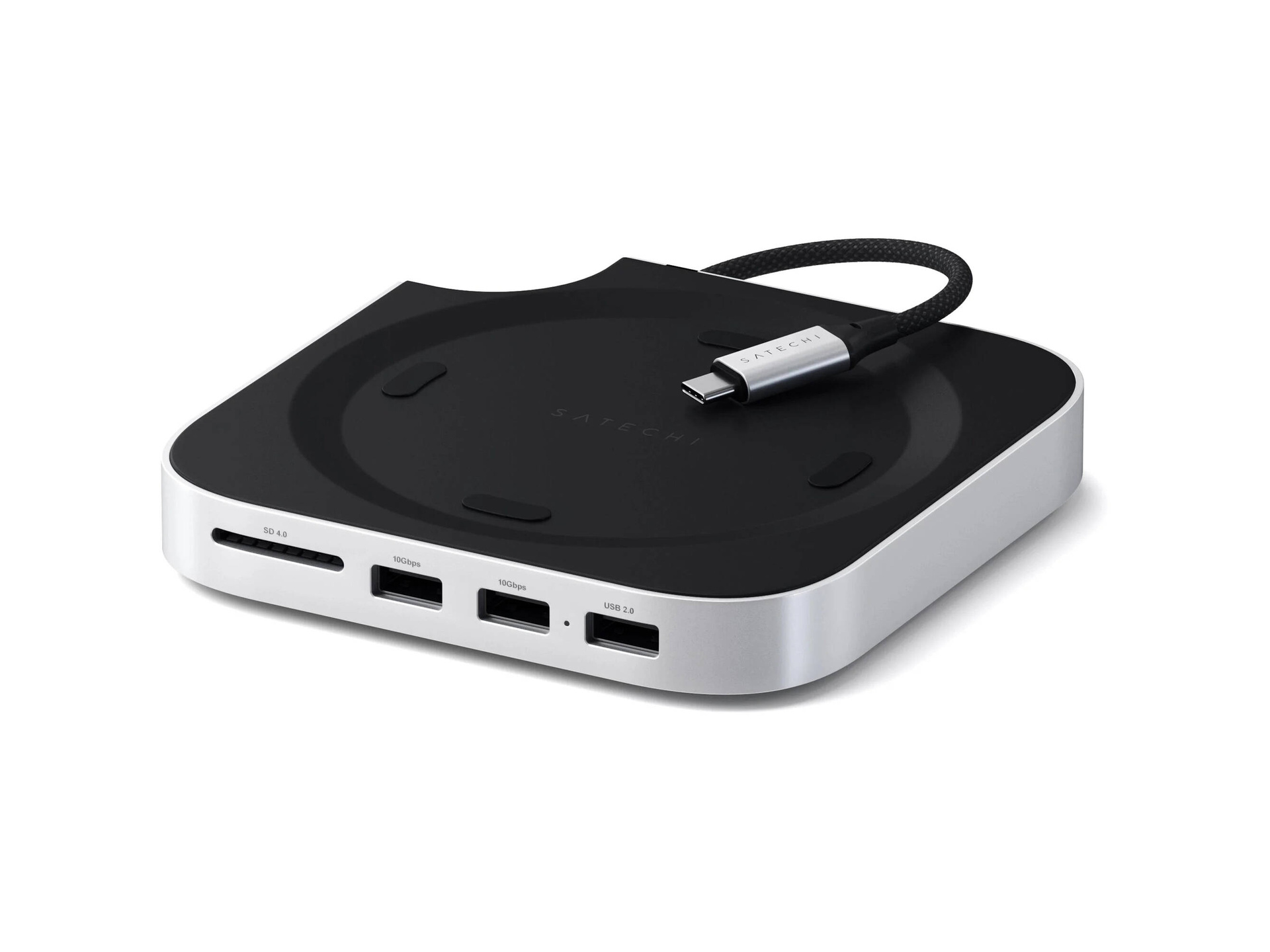 Satechi Mac Mini M4 Stand & Hub with SSD Enclosure (Silver)