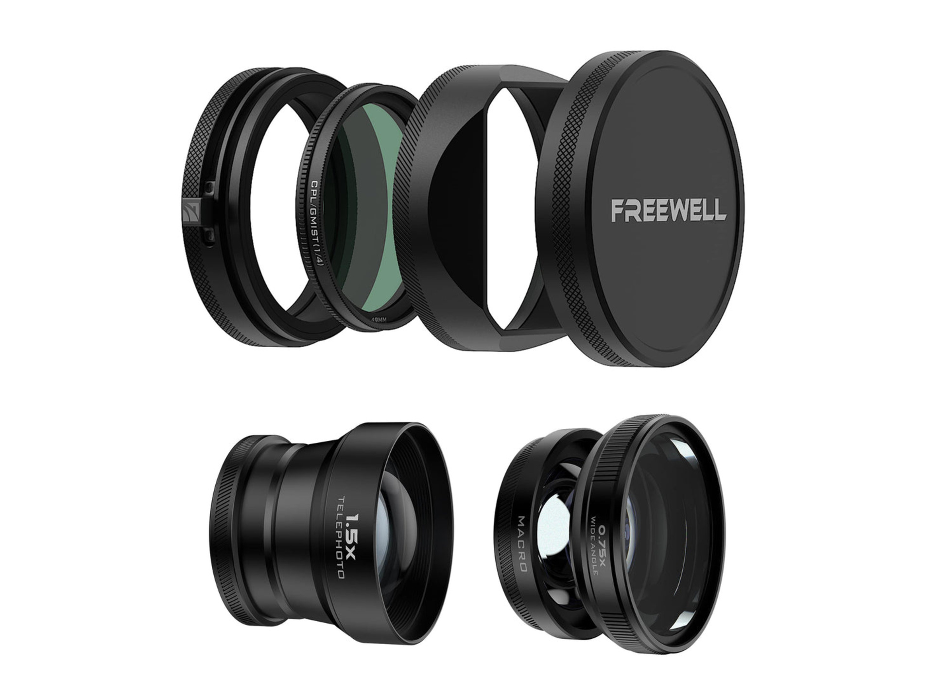 Freewell Pro Lens Kit for FUJIFILM X100V/VI Cameras (Black)