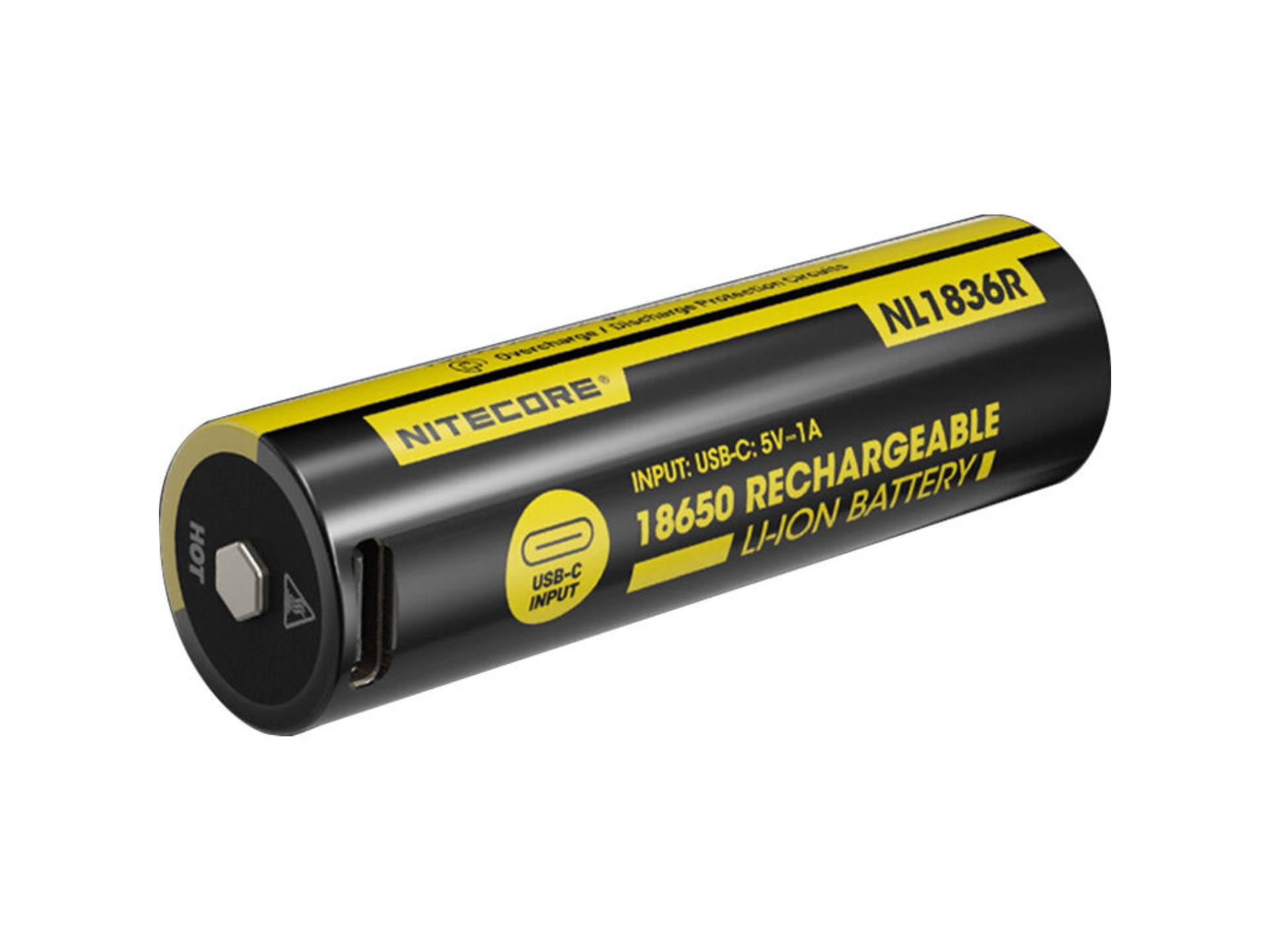Nitecore NL1836R 18650 Li-Ion Battery with USB-C Charging Port (3600mAh)