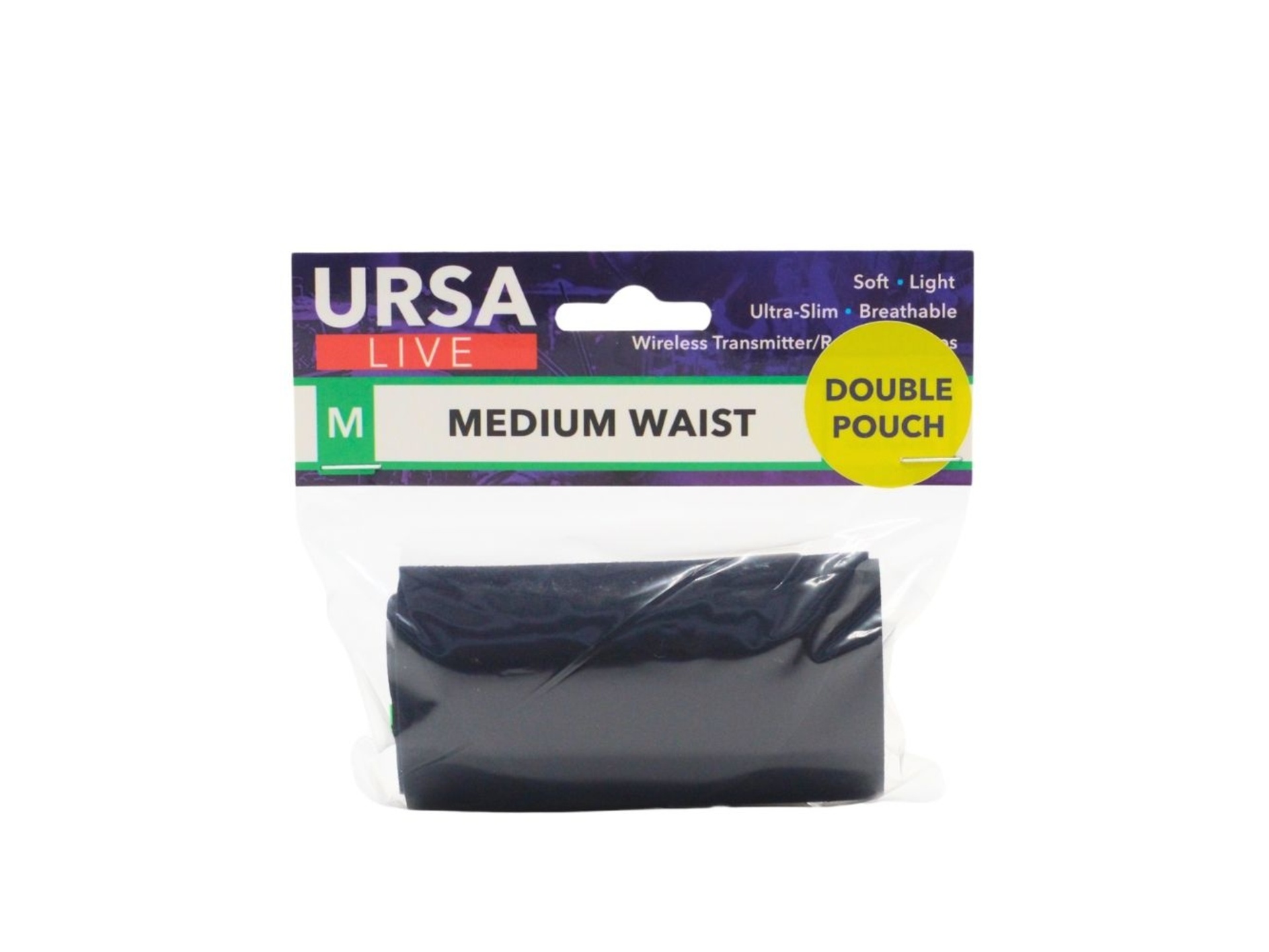 Ursa Live Double Pouch Strap (Medium, Black)