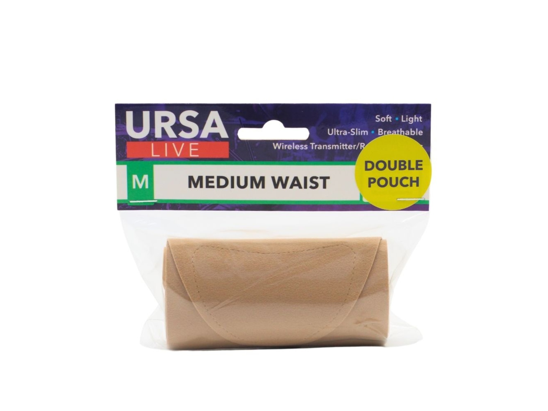Ursa Live Double Pouch Strap (Medium, Beige)