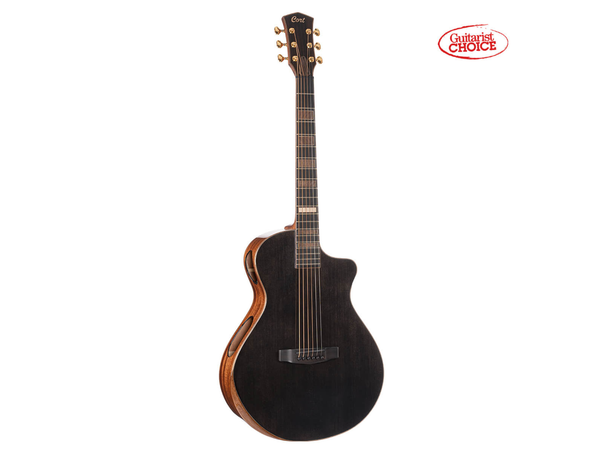 Cort Modern Acoustic Guitar with Case (Black)