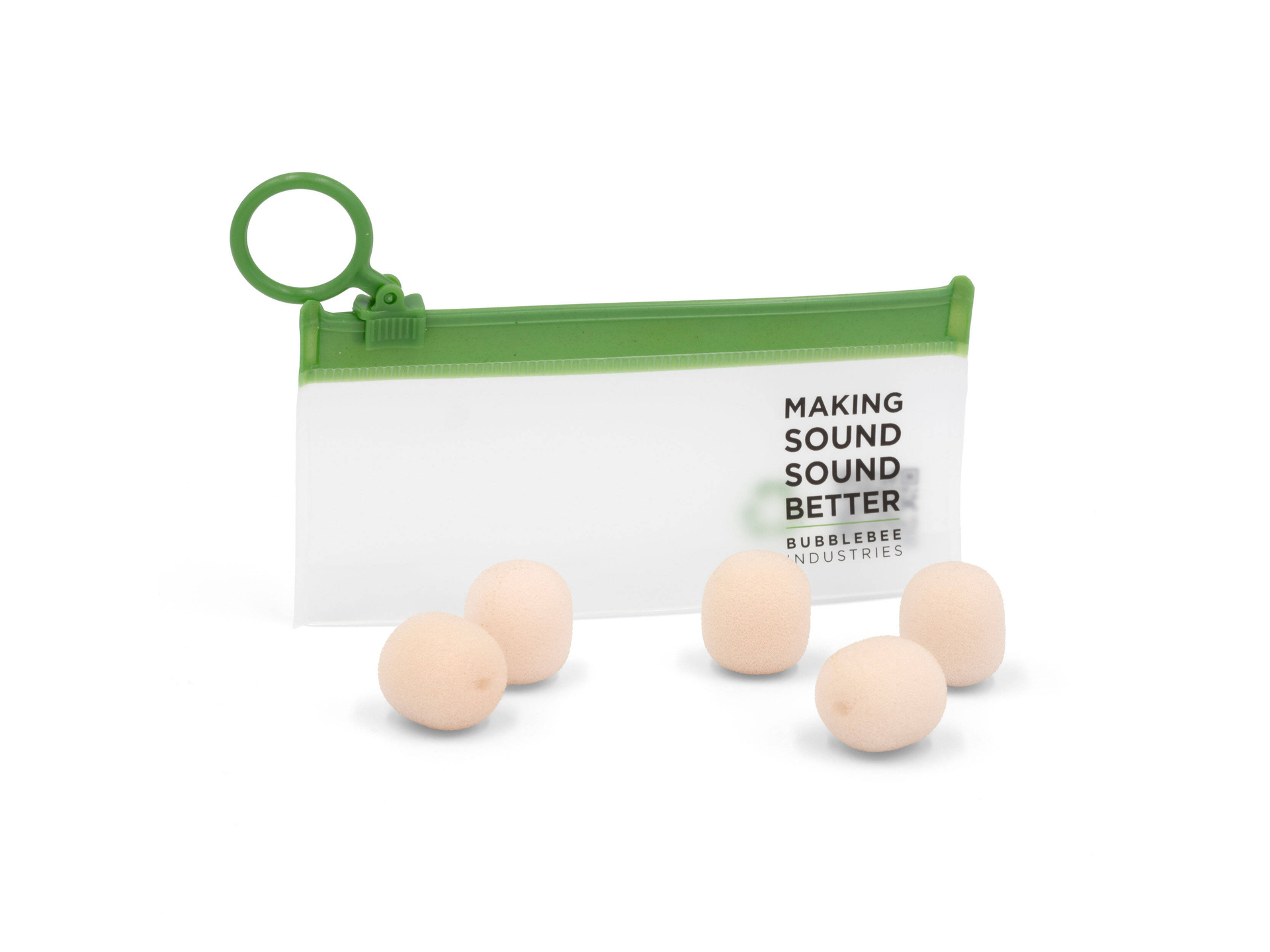 Bubblebee Industries The Microphone Foam for Lavalier Mics Pop Filter (Large, Beige, 5-Pack)