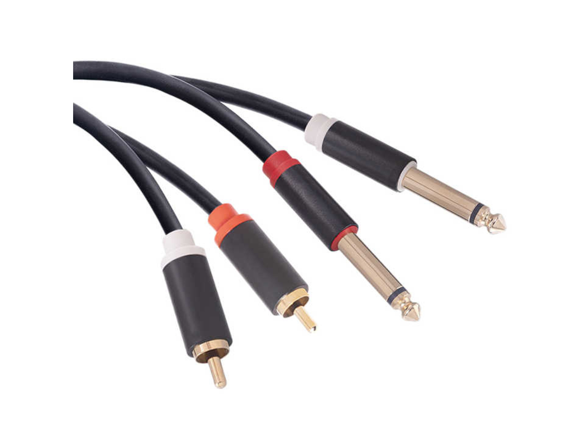 Titan Dual 1/4" Male to 2 RCA Male Audio Converter Cable (1.5m)