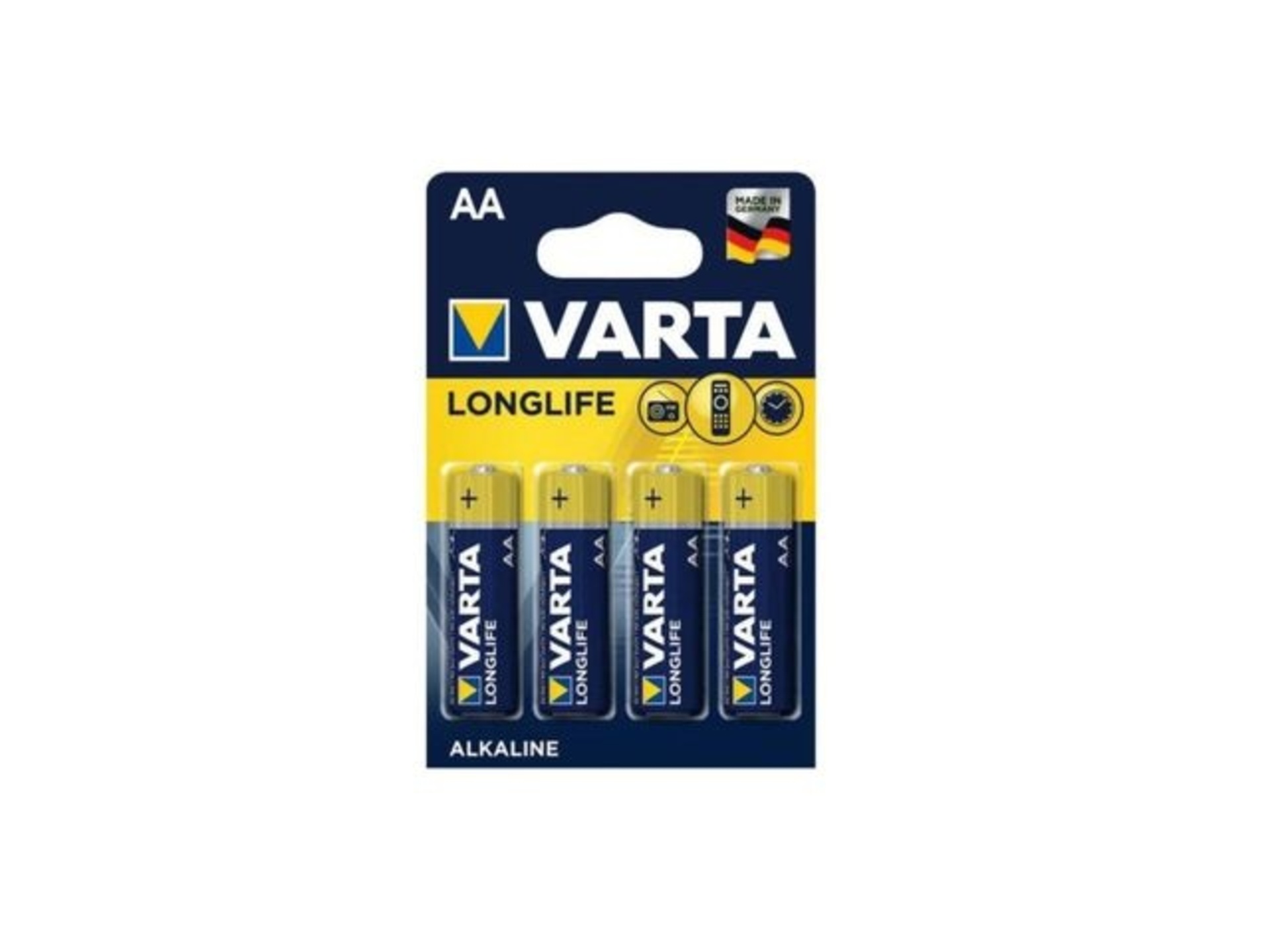 Varta Alkaline Longlife AA Batteries (4 Pack)
