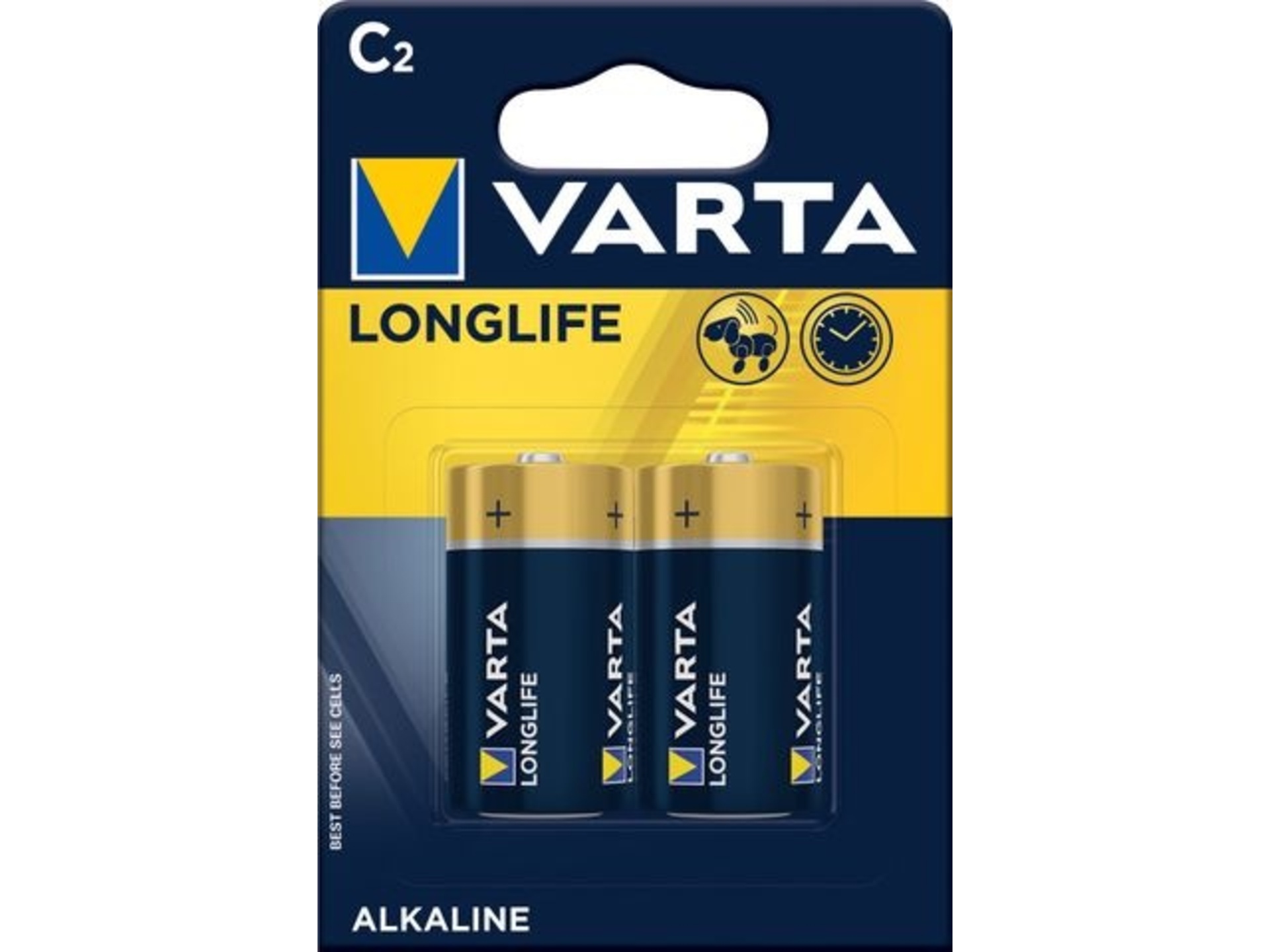 Varta Alkaline Longlife C Batteries (2 Pack)