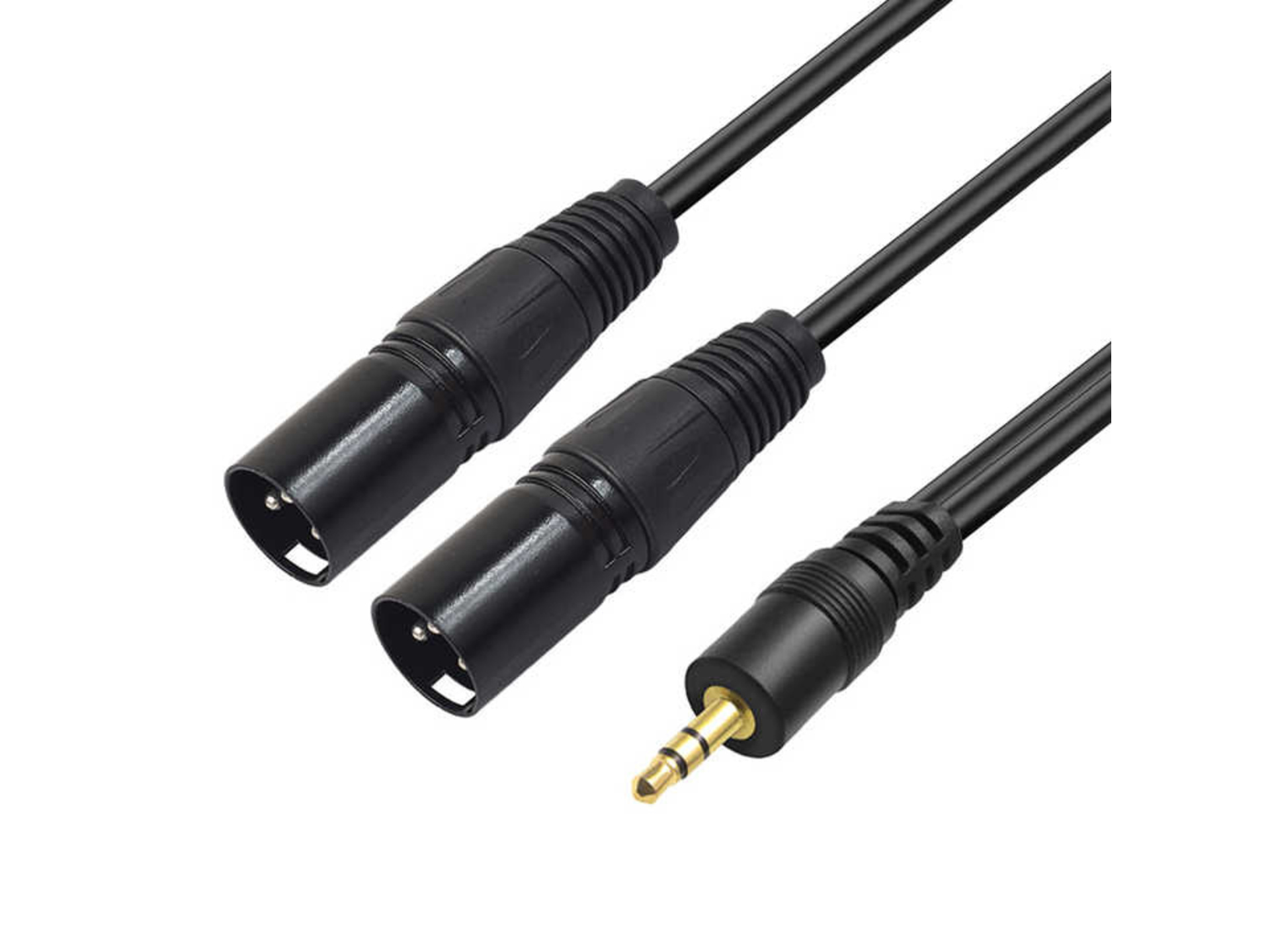 Titan Stereo Mini Male to 2 XLR Male Y-Cable (0.5m)