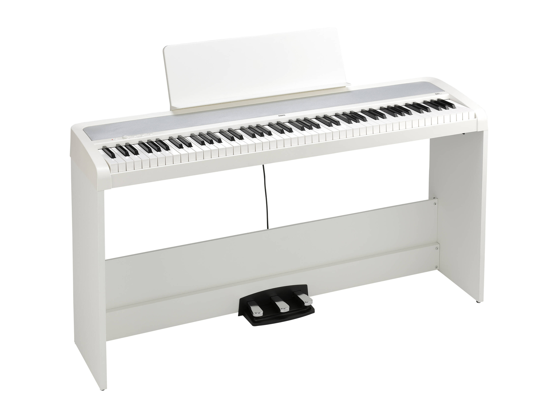 Korg B2+SP 88-Key Digital Piano with Stand and 3-Pedal System (White)