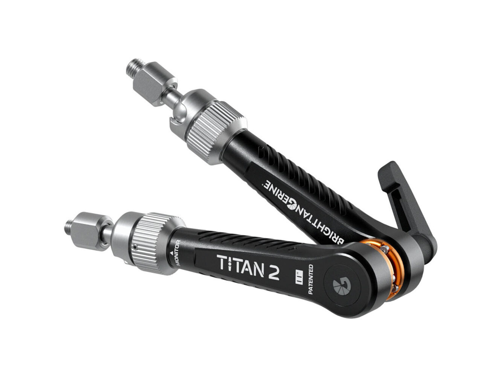 Bright Tangerine Titan Arm 2 (3/8"-16 to 1/4"-20, London Fog Black)