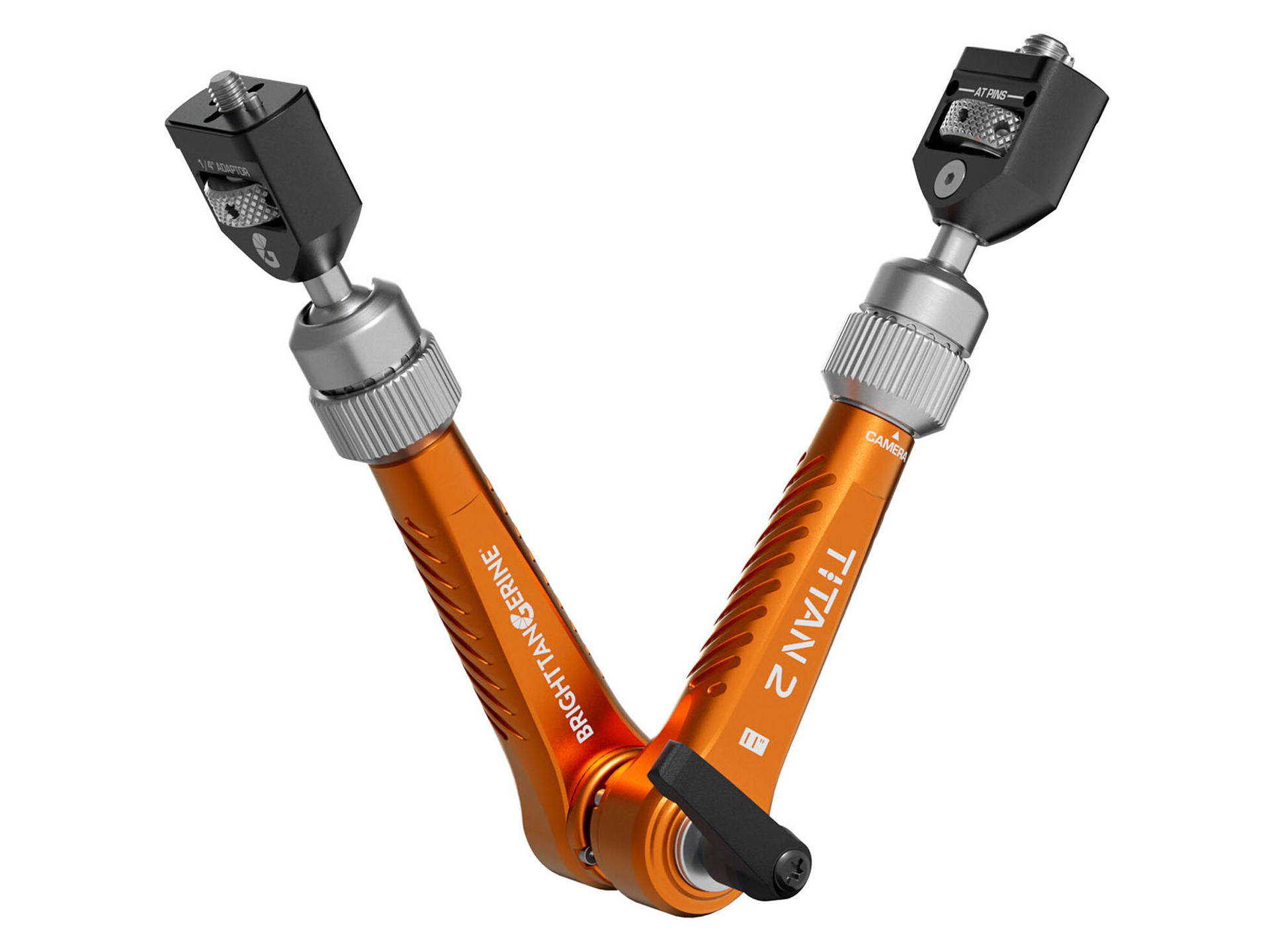 Bright Tangerine Titan Arm 2 (3/8"-16 Anti-Twist to 1/4"-20 Anti-Twist, Tangerine)
