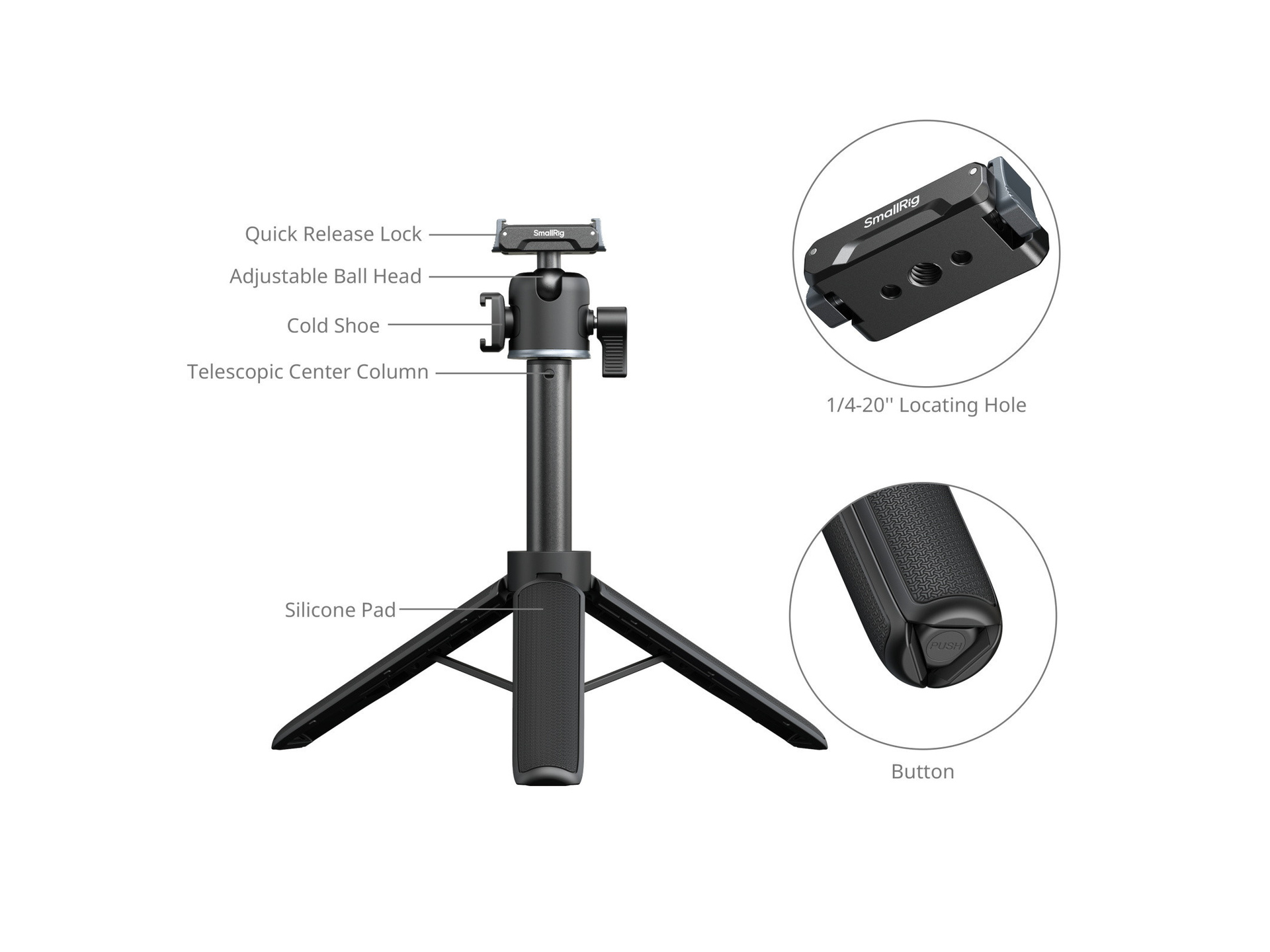 SmallRig 5435 Grip-Tripod for Action Cameras