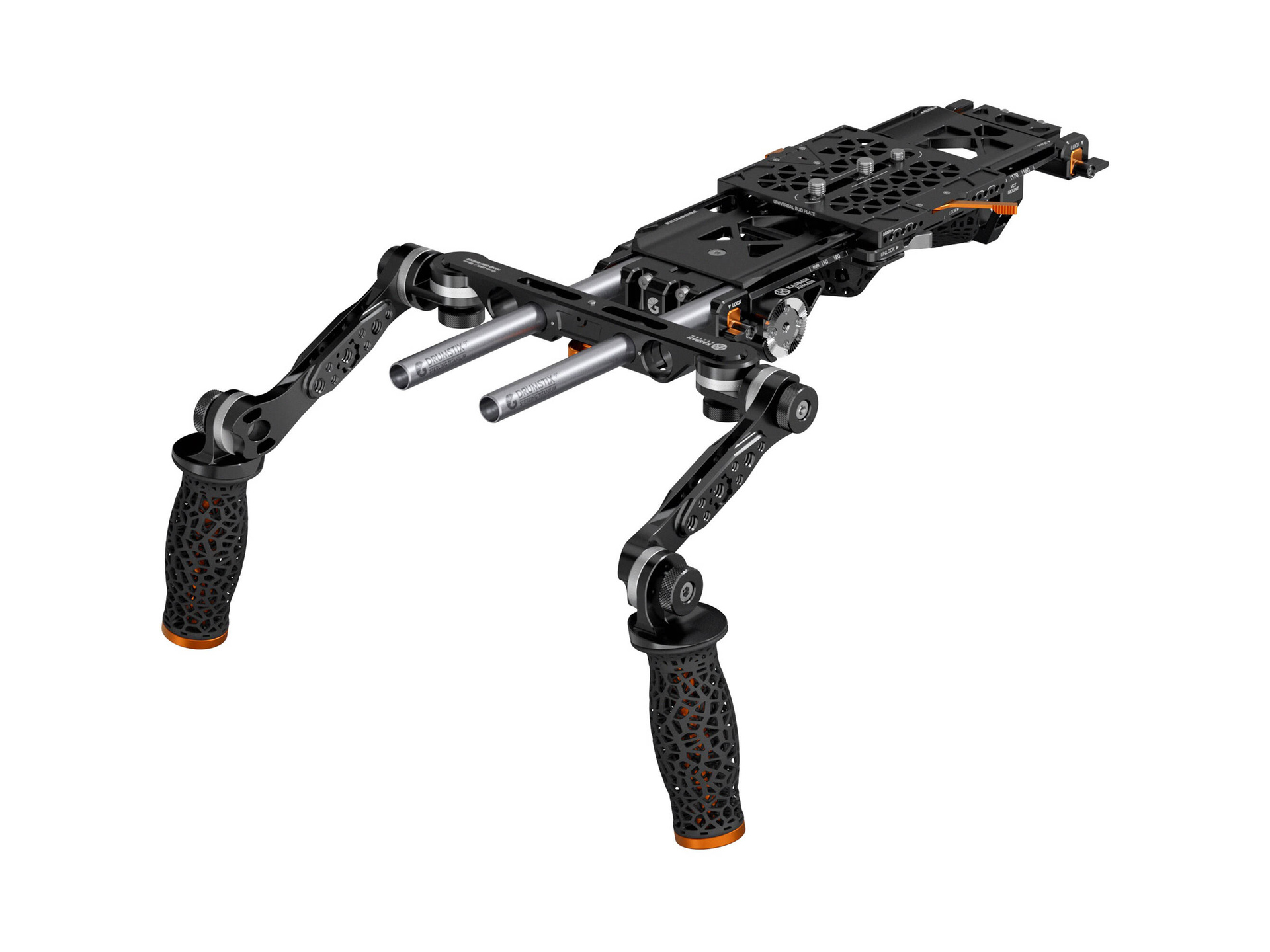 Bright Tangerine KASBAH Atman Universal Shoulder Rig & Handle Kit (Narrow, 1-Axis BUD VCT-14)