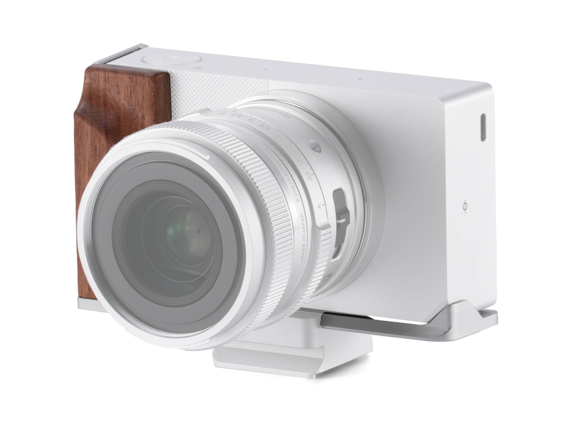 Tilta Mounting Baseplate with Wooden Grip for Sigma BF (Silver)