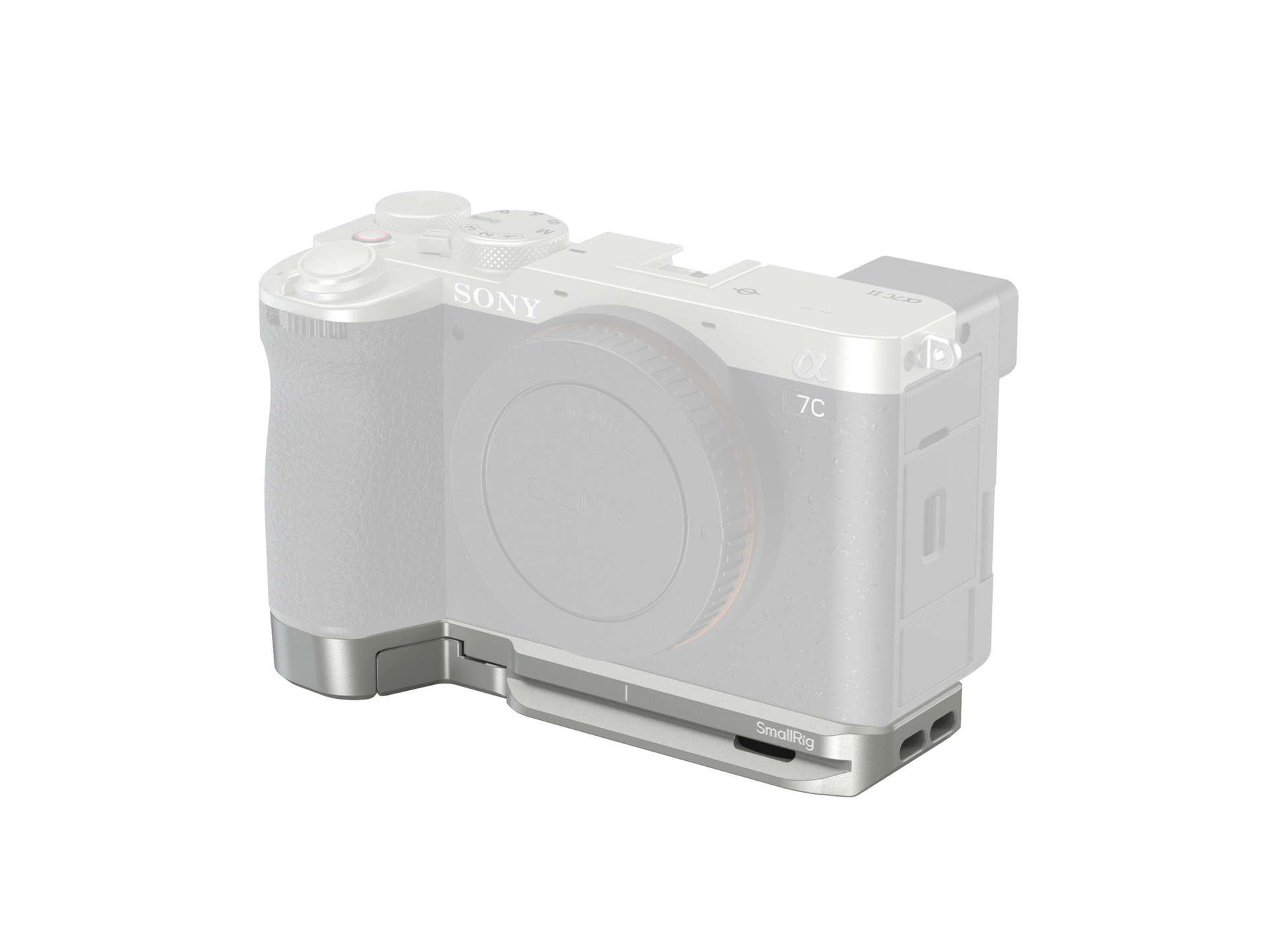 SmallRig 5482 Baseplate with Airtag Slot for Sony Alpha 7C II / Alpha 7CR (Silver)