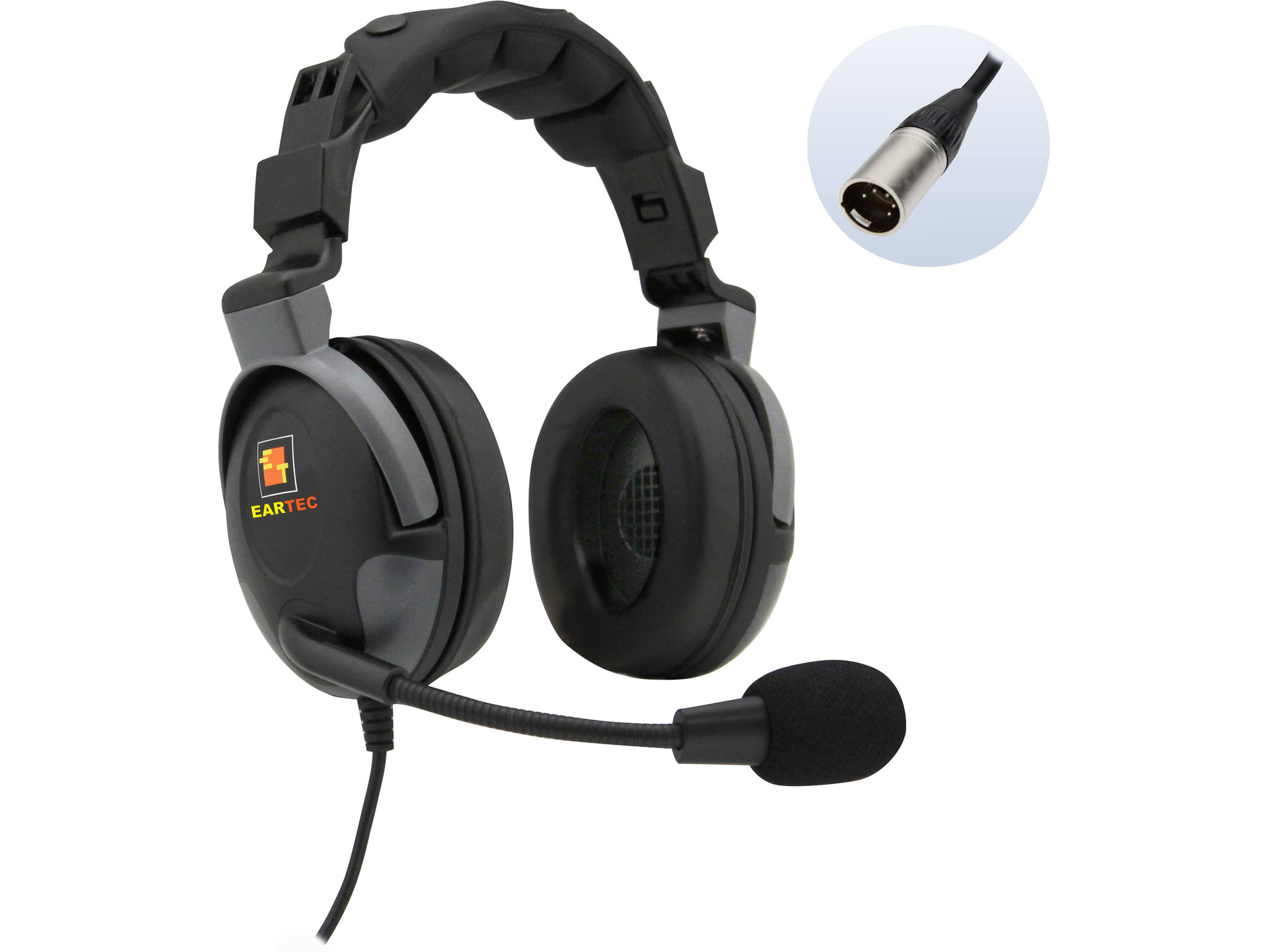 Eartec ProLine Dual-Ear Wired Headset with Male 5-Pin XLR Connector