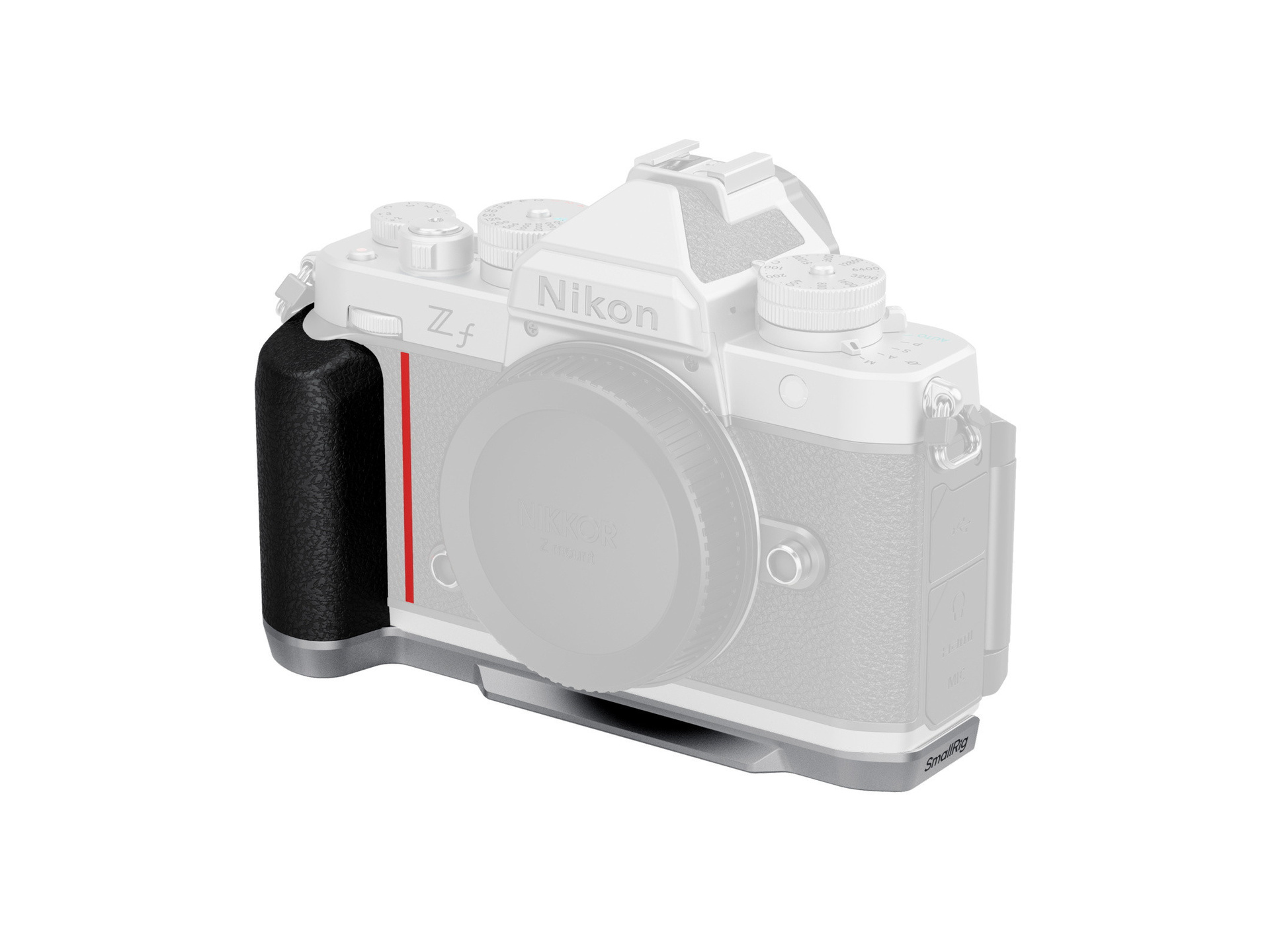SmallRig 5706 L-Shaped Mount Plate with Silicone Handle for Nikon Zf (Silver)