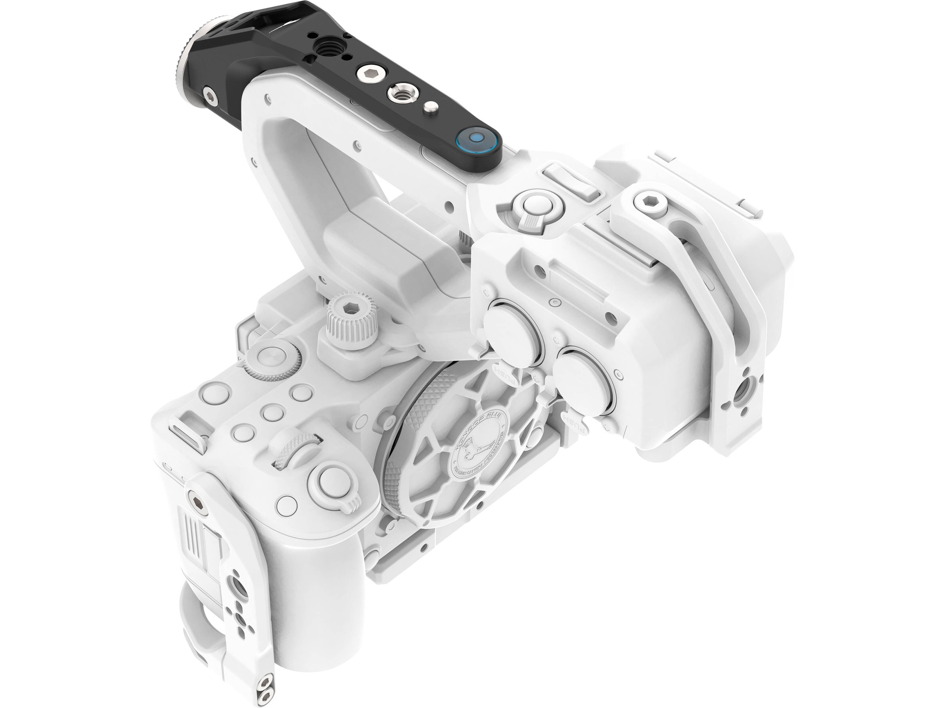 Kondor Blue Top Handle Extension Rail with Rosette for Canon EOS C50 Cage (Raven Black)