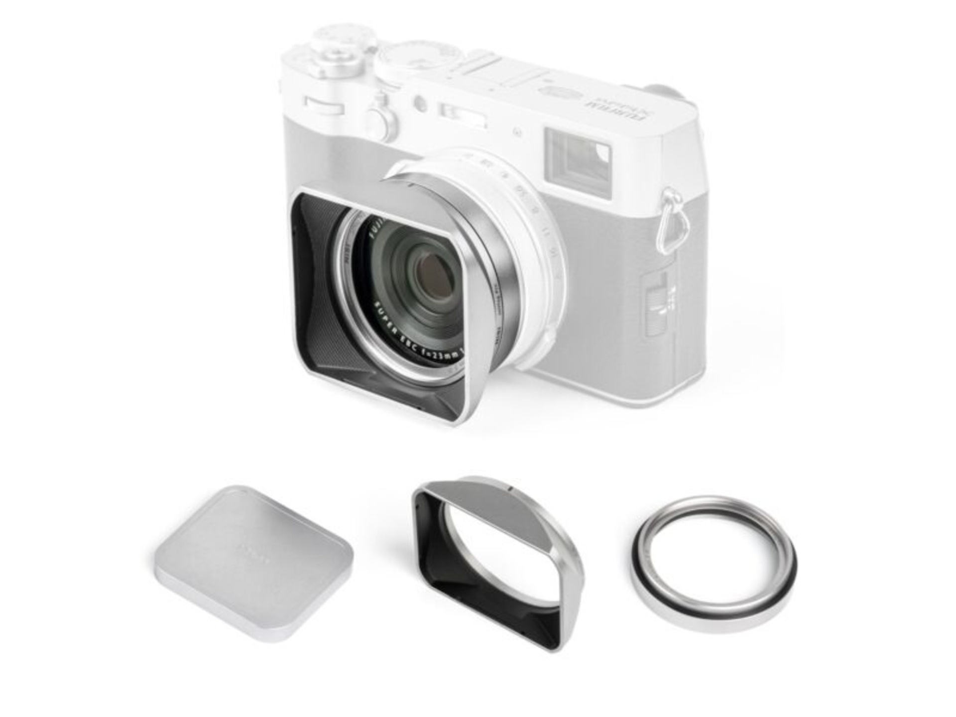 NiSi JetMag Pro Lens Hood Kit for Fuji X100 Series (Silver)