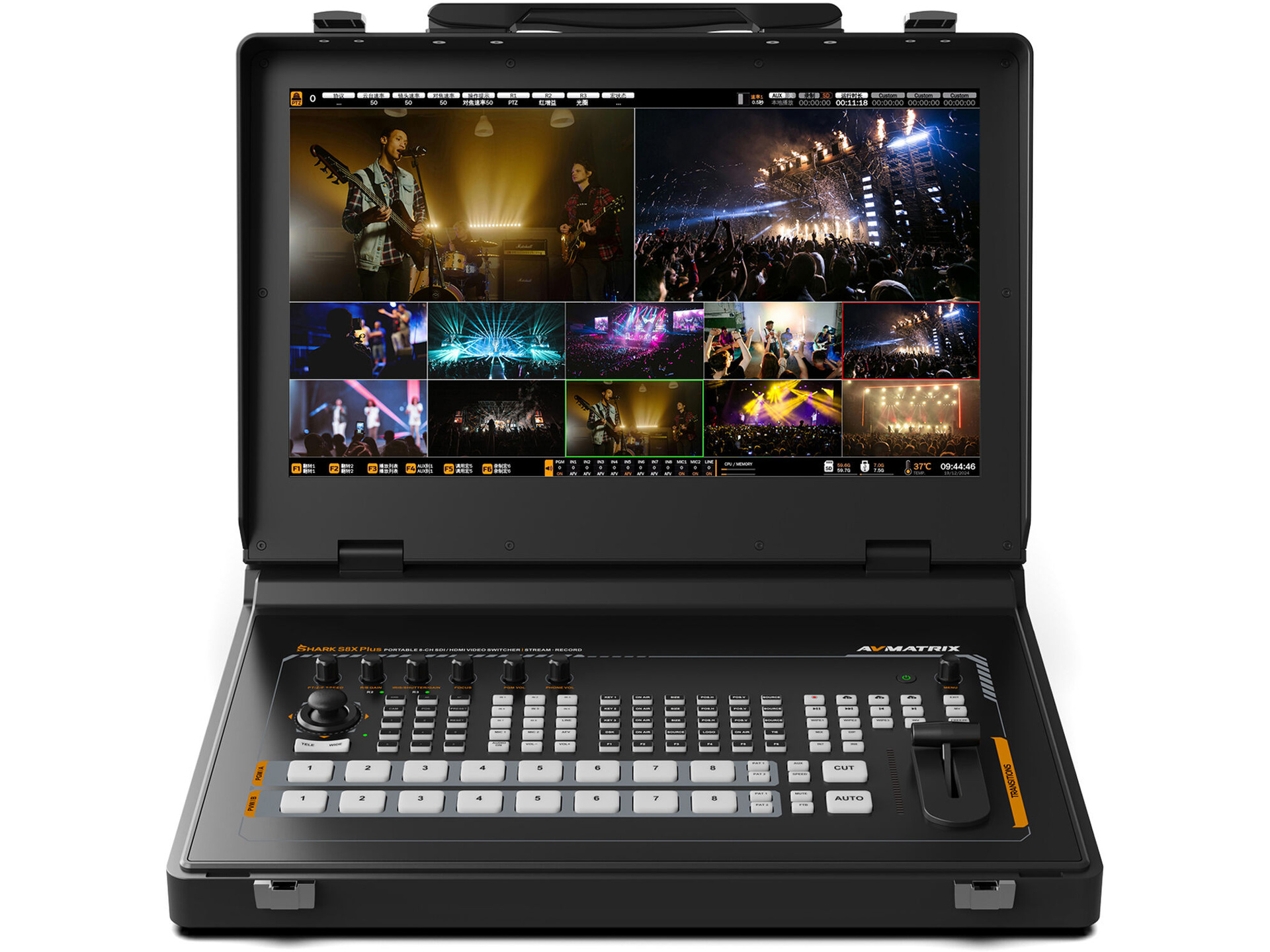 AVMATRIX SHARK S8X PLUS 8-Channel SDI/HDMI Portable Video Switcher