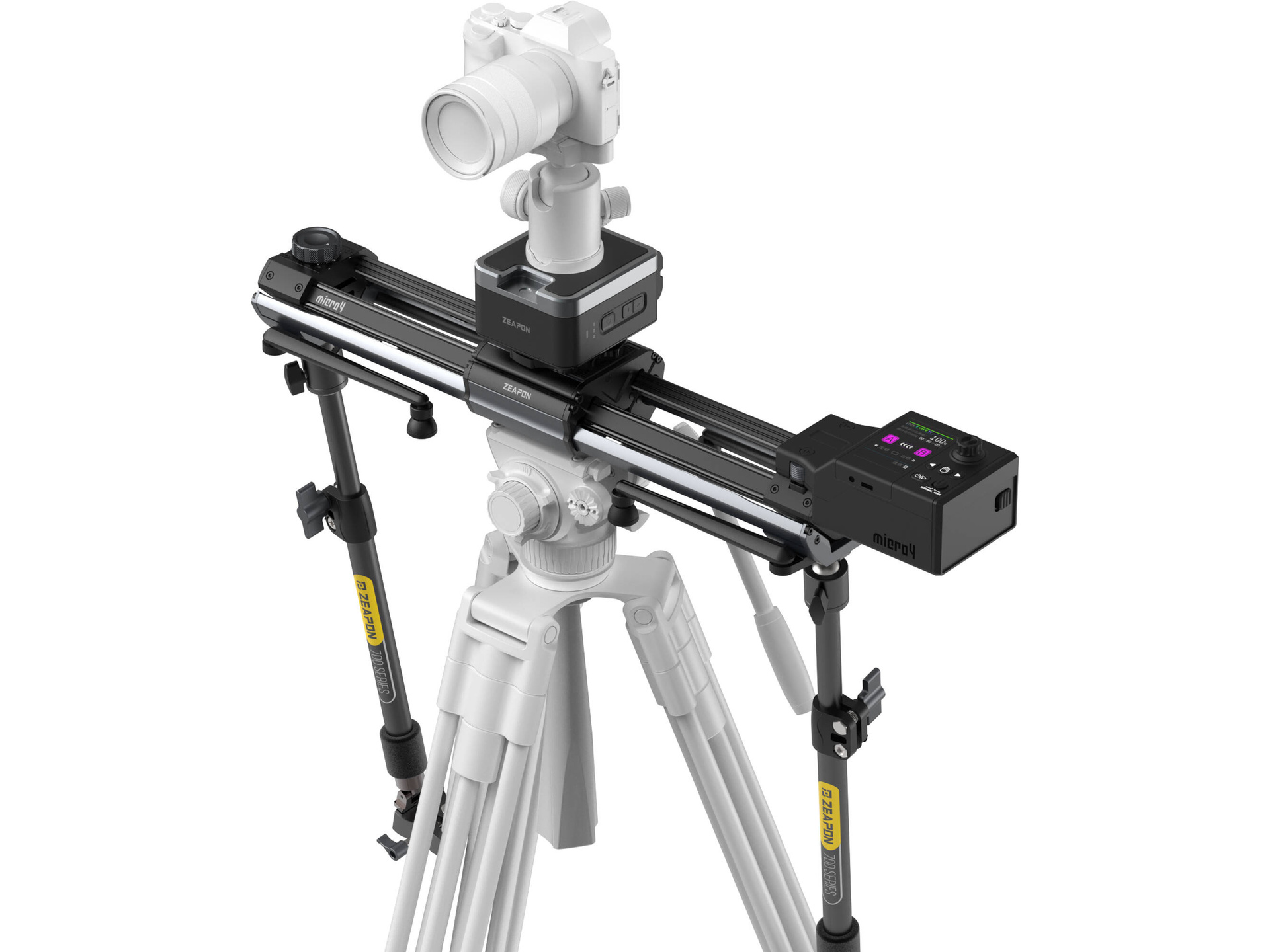 Zeapon Micro4 E700 Double Distance Slider with Motor and PONS Pan Kit (47 cm)