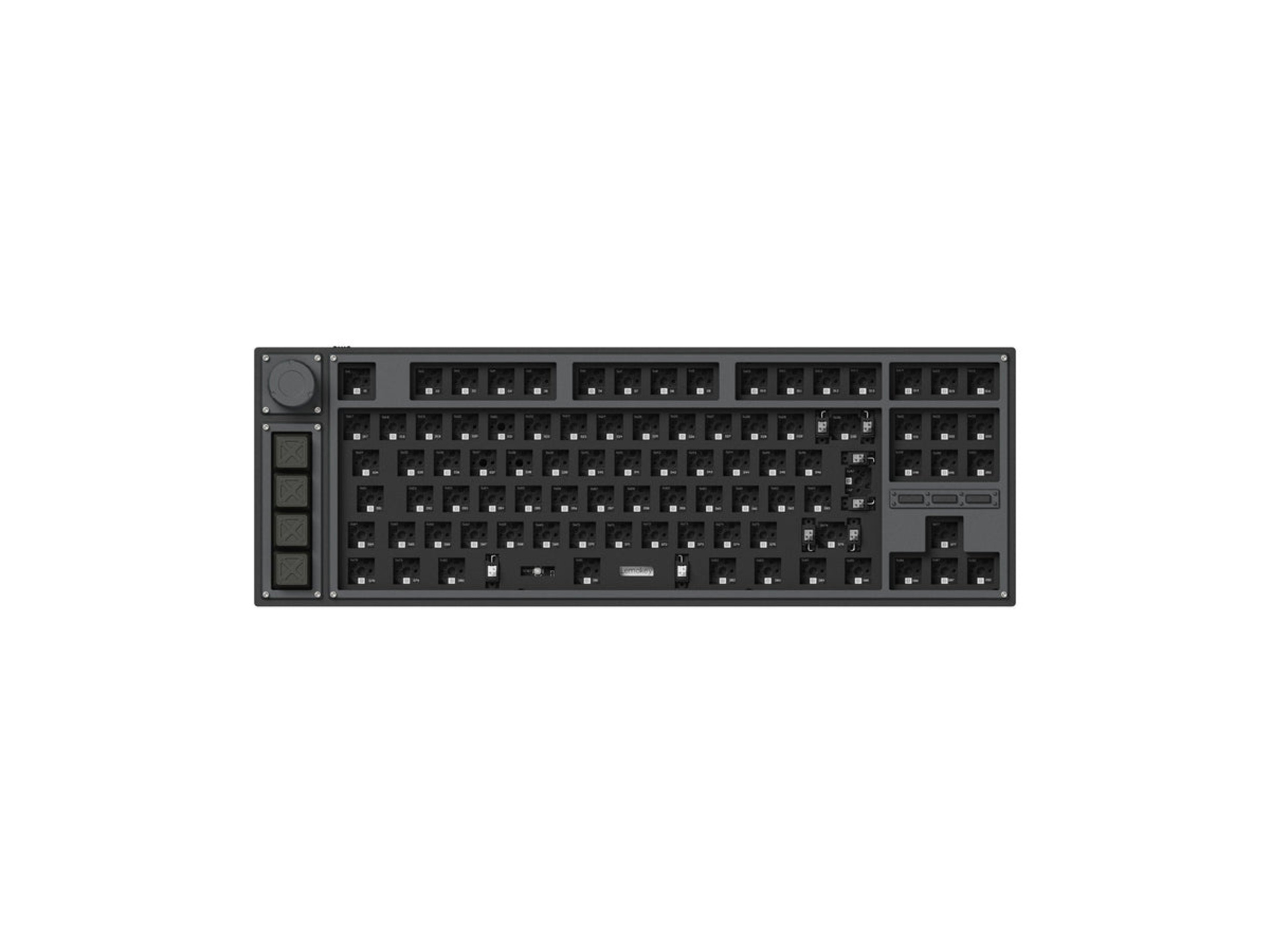 Keychron L3-B1 Lemokey L3 QMK/VIA Wireless Custom Mechanical Keyboard (Carbon Black, Barebone Knob)