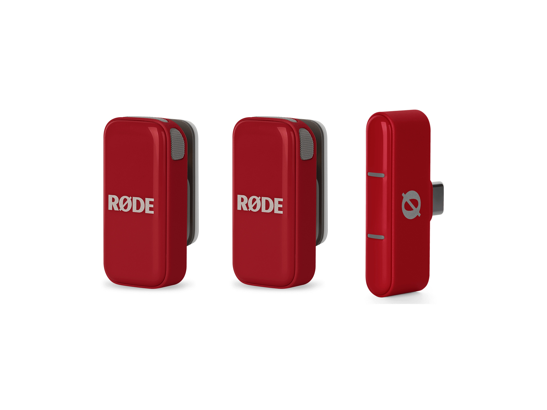 RODE Wireless Micro Ultra-Compact Wireless Microphone (USB-C, Red)