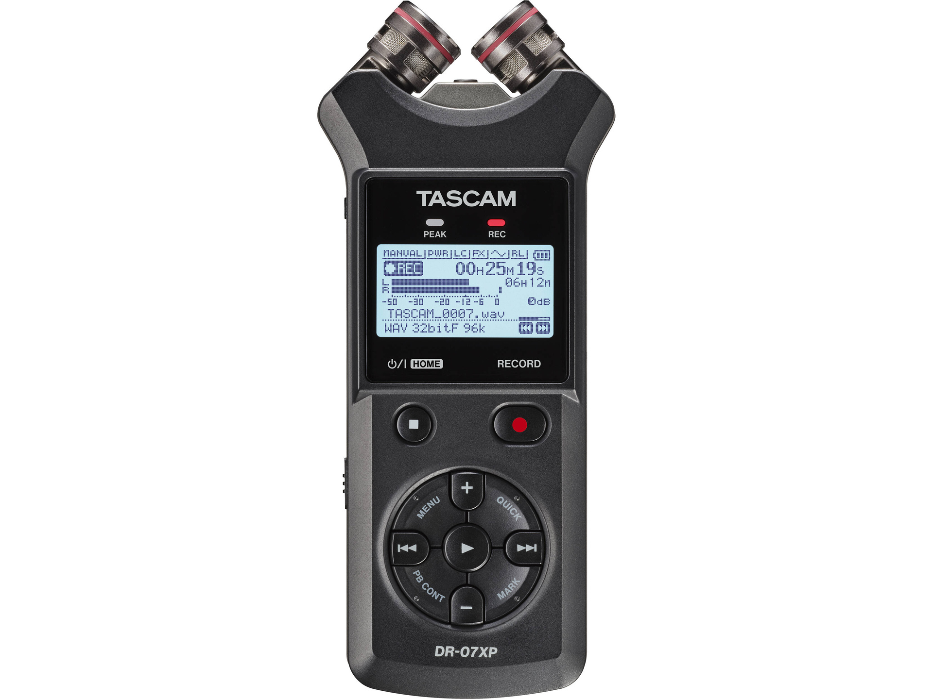 TASCAM DR-07XP 2-Channel 32-Bit Float Portable Audio Recorder