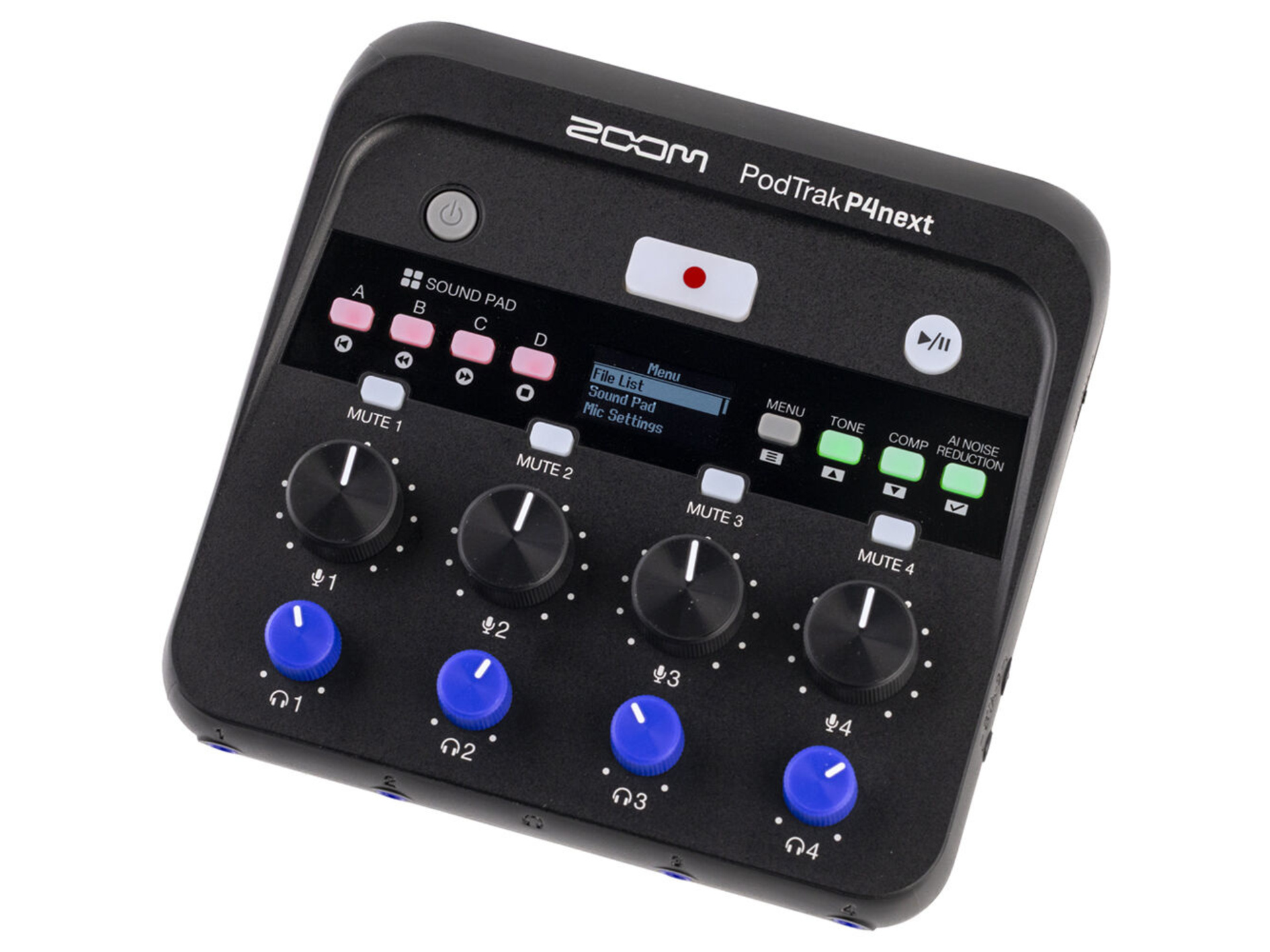 Zoom PodTrak P4next Portable Multitrack Podcast Recorder