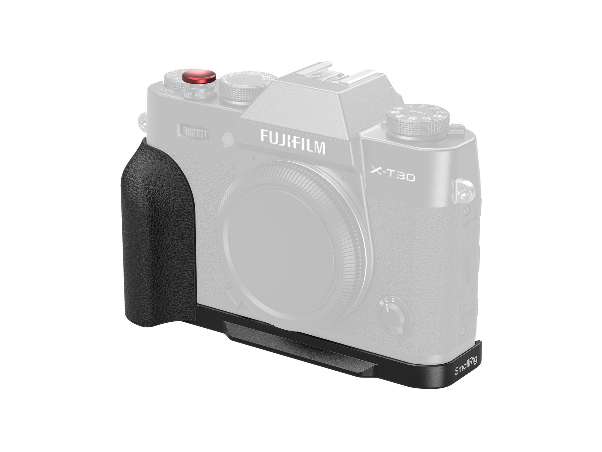 SmallRig 5663 L-Shaped Mount Plate with Silicone Handle for FUJIFILM X-T30 / X-T30 II / X-T30 III (Black)