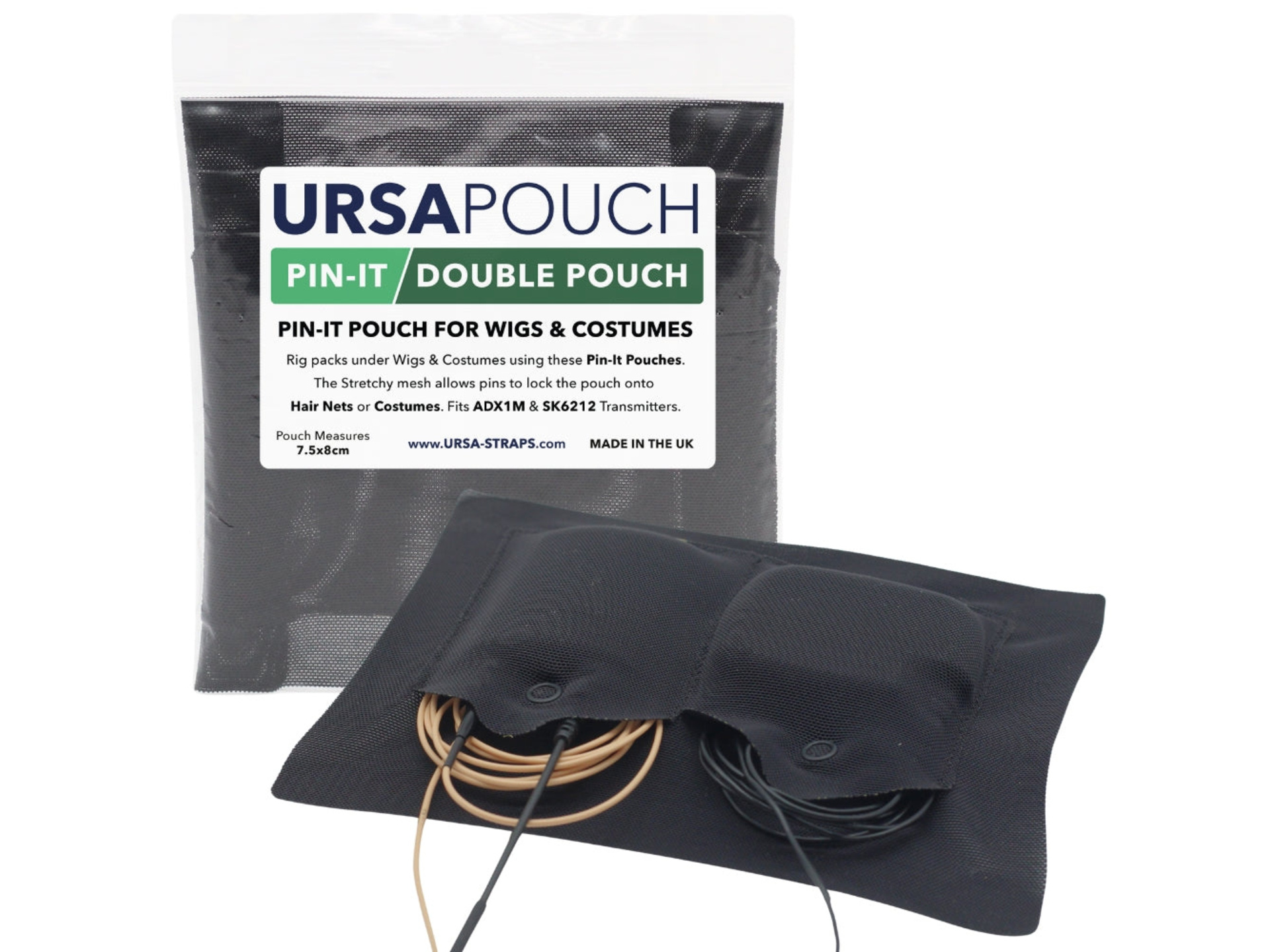 Ursa Pin-It Double Pouch (Black)