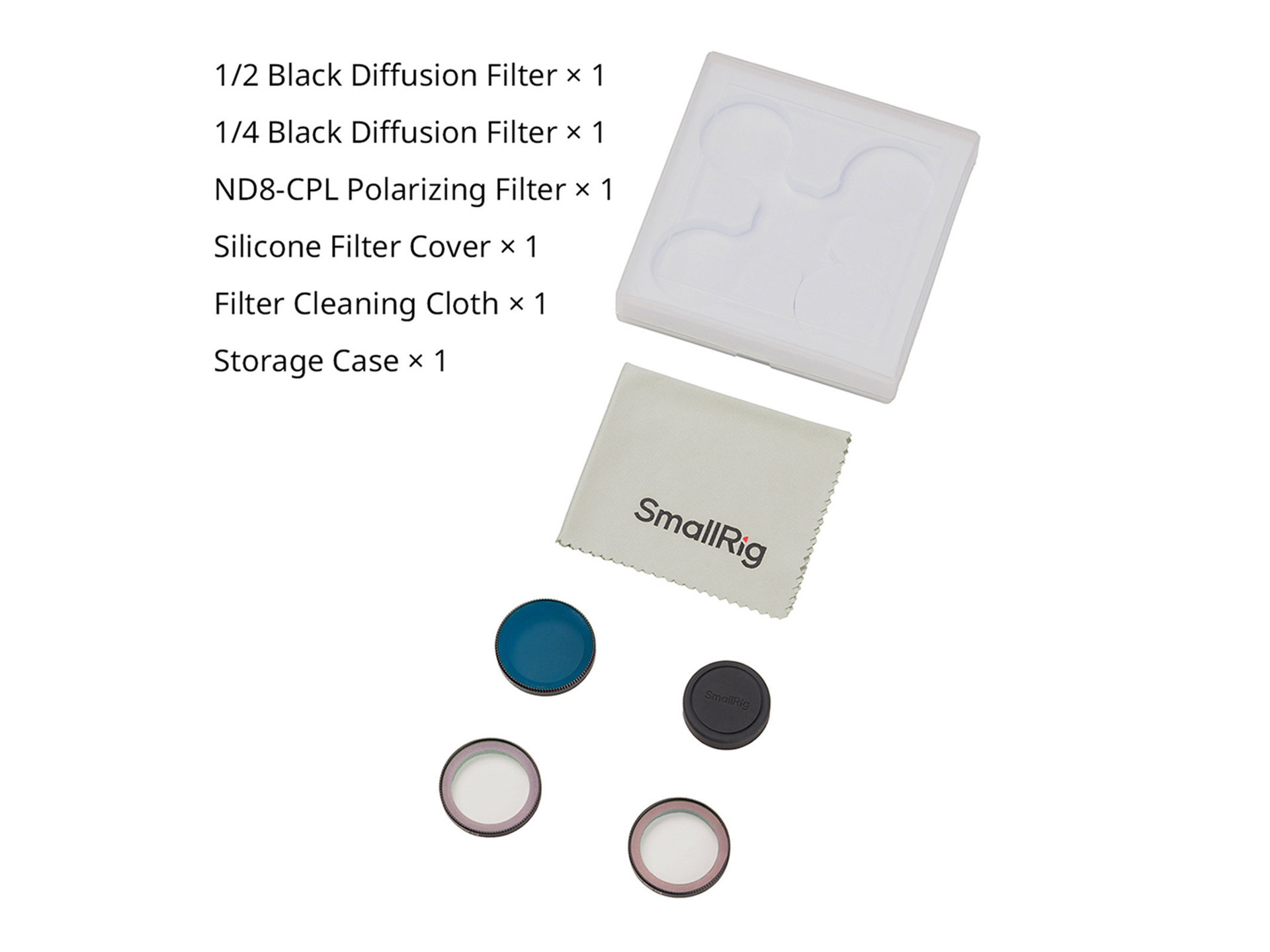 SmallRig 5789 1/2 Black Diffusion & 1/4 Black Diffusion & ND8-CPL Polarizing Filter Kit for DJI Osmo Nano