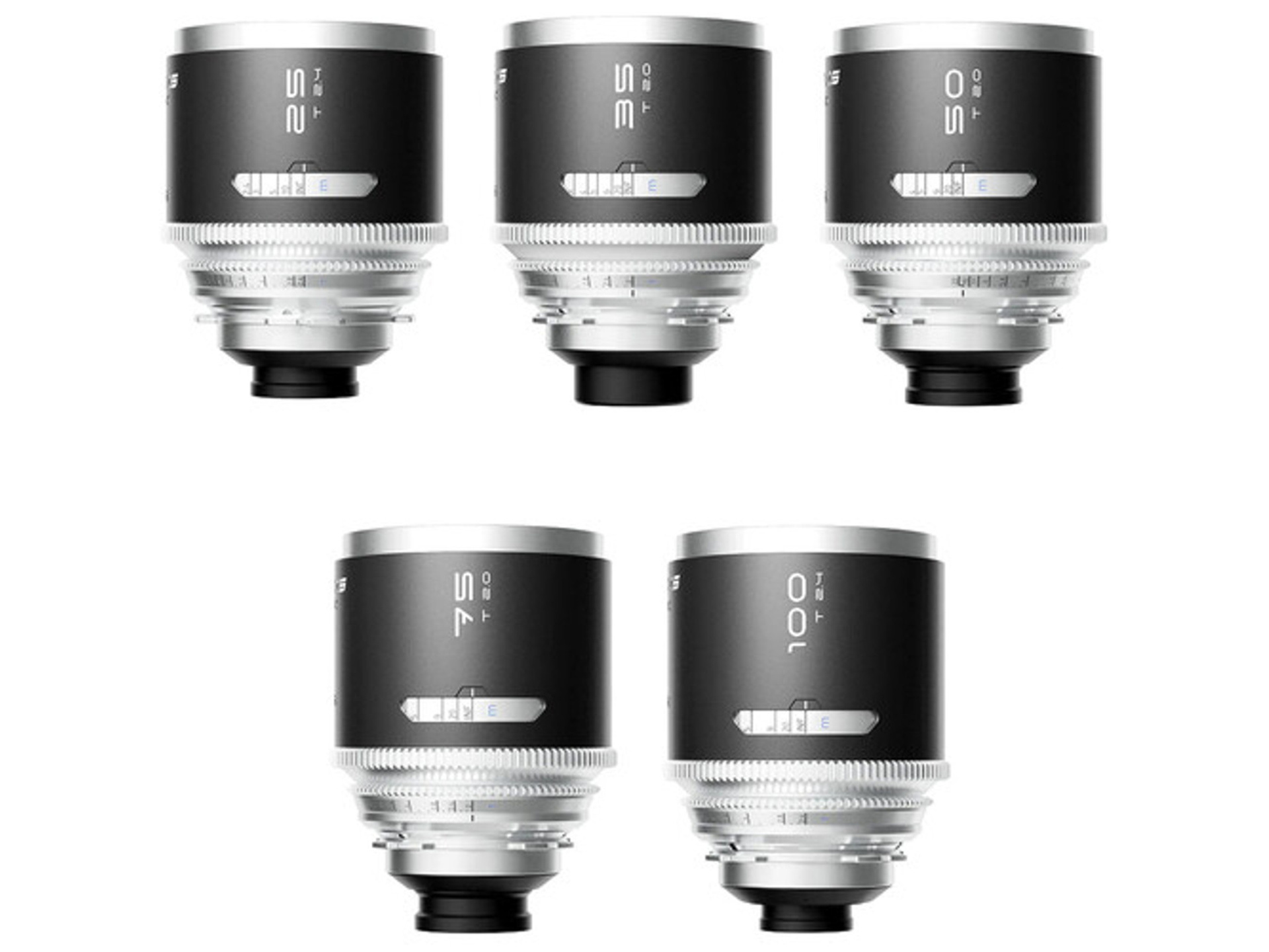 Blazar MANTIS 1.33X Full Frame Anamorphic 5 Lens Set (PL Mount, Amber Flare)