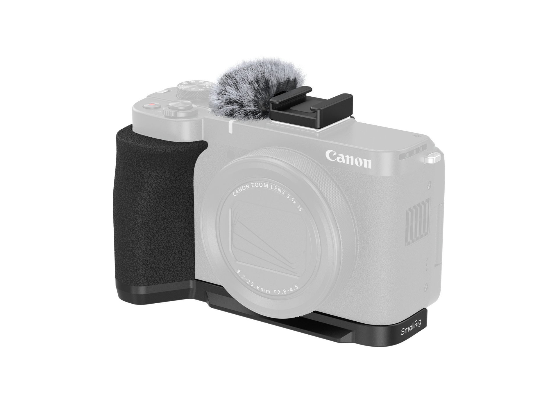 SmallRig 5808 L-Shaped Mount Plate with Handle for Canon PowerShot V1 (Black)