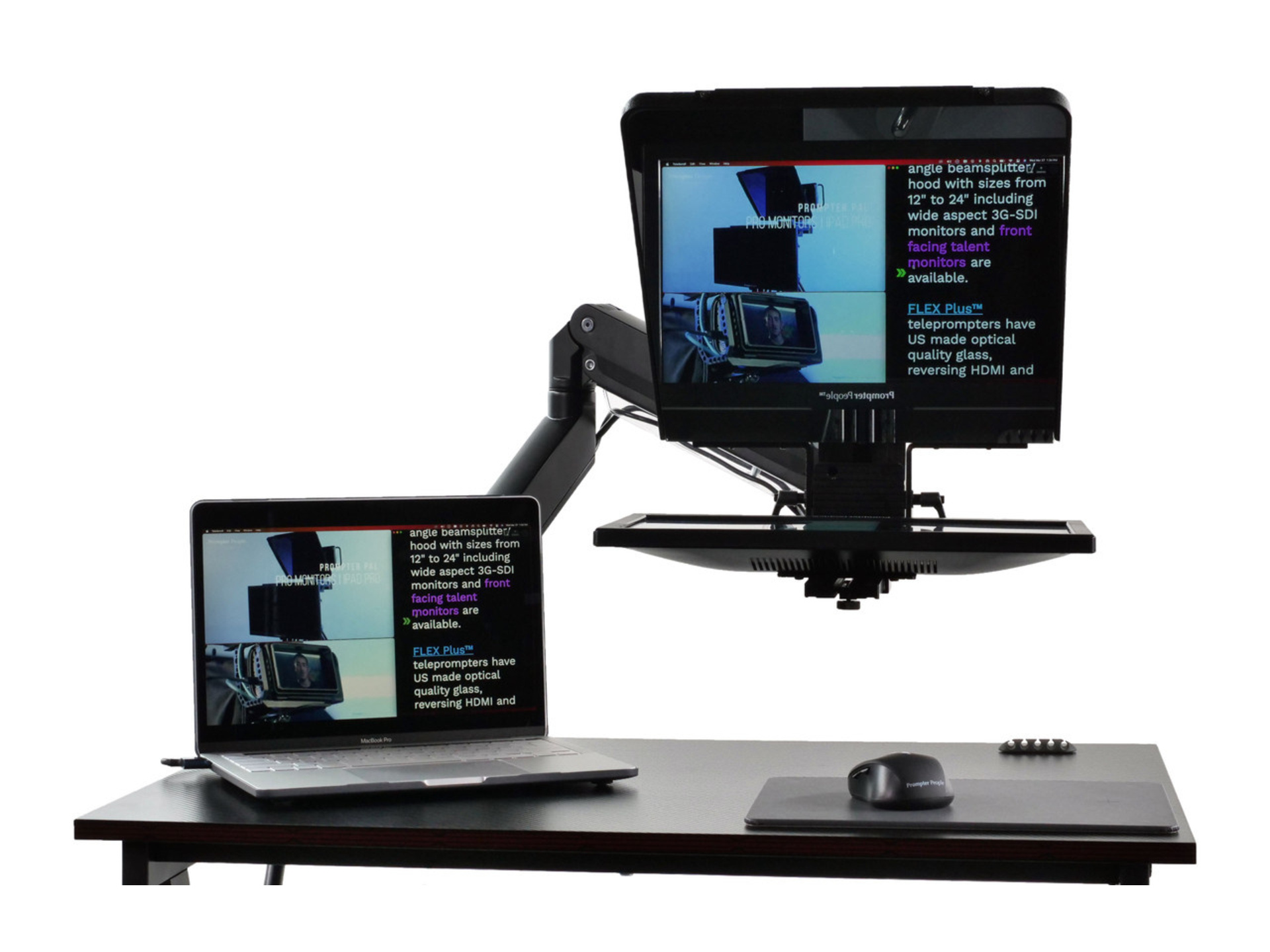 Prompter People Desktop Free Fly Single-Arm Teleprompter (24")
