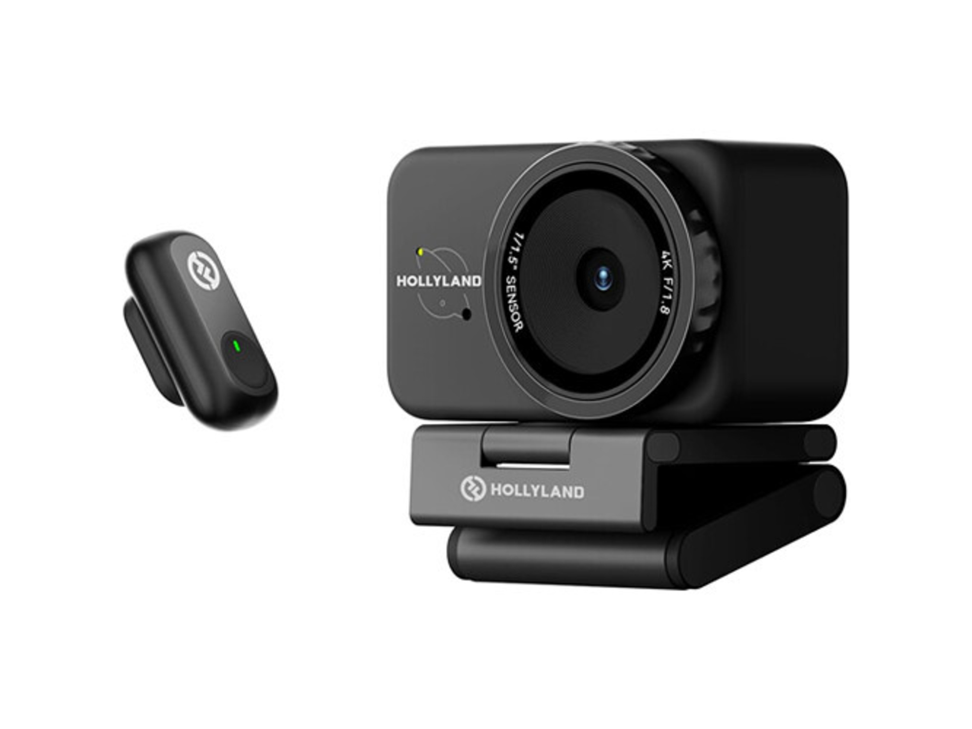 Hollyland Lyra UHD 4K Webcam Streaming Bundle with LARK A1 Wireless Microphone (Black)