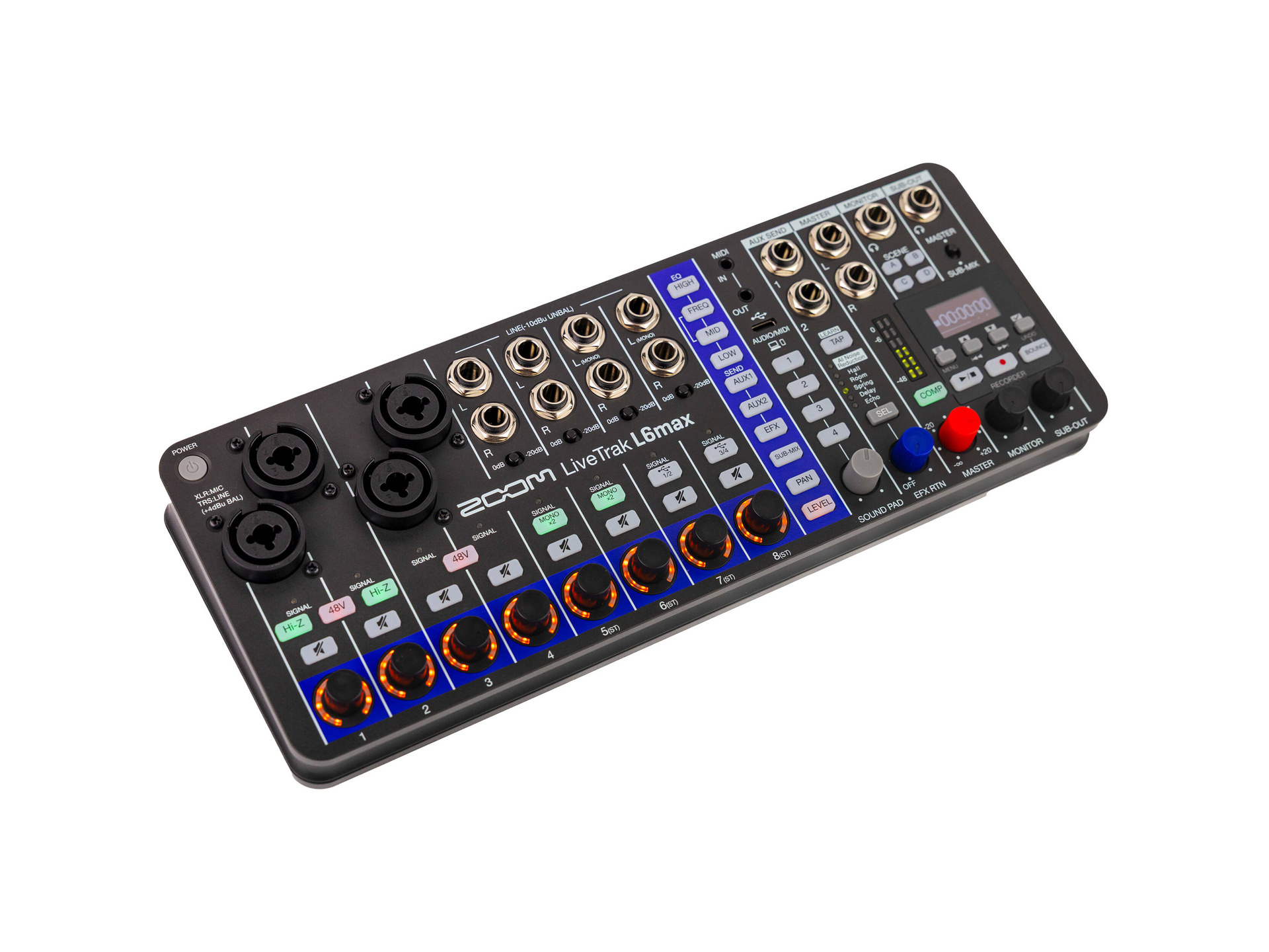 Zoom LiveTrak L6max Portable 12-Channel Mixer and Recorder