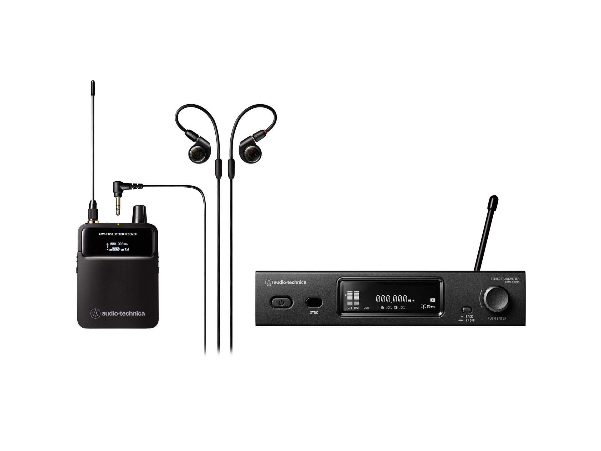 Audio-Technica ATW-3255 3000 Series In-Ear Wireless Monitor System (650-693 MHz)