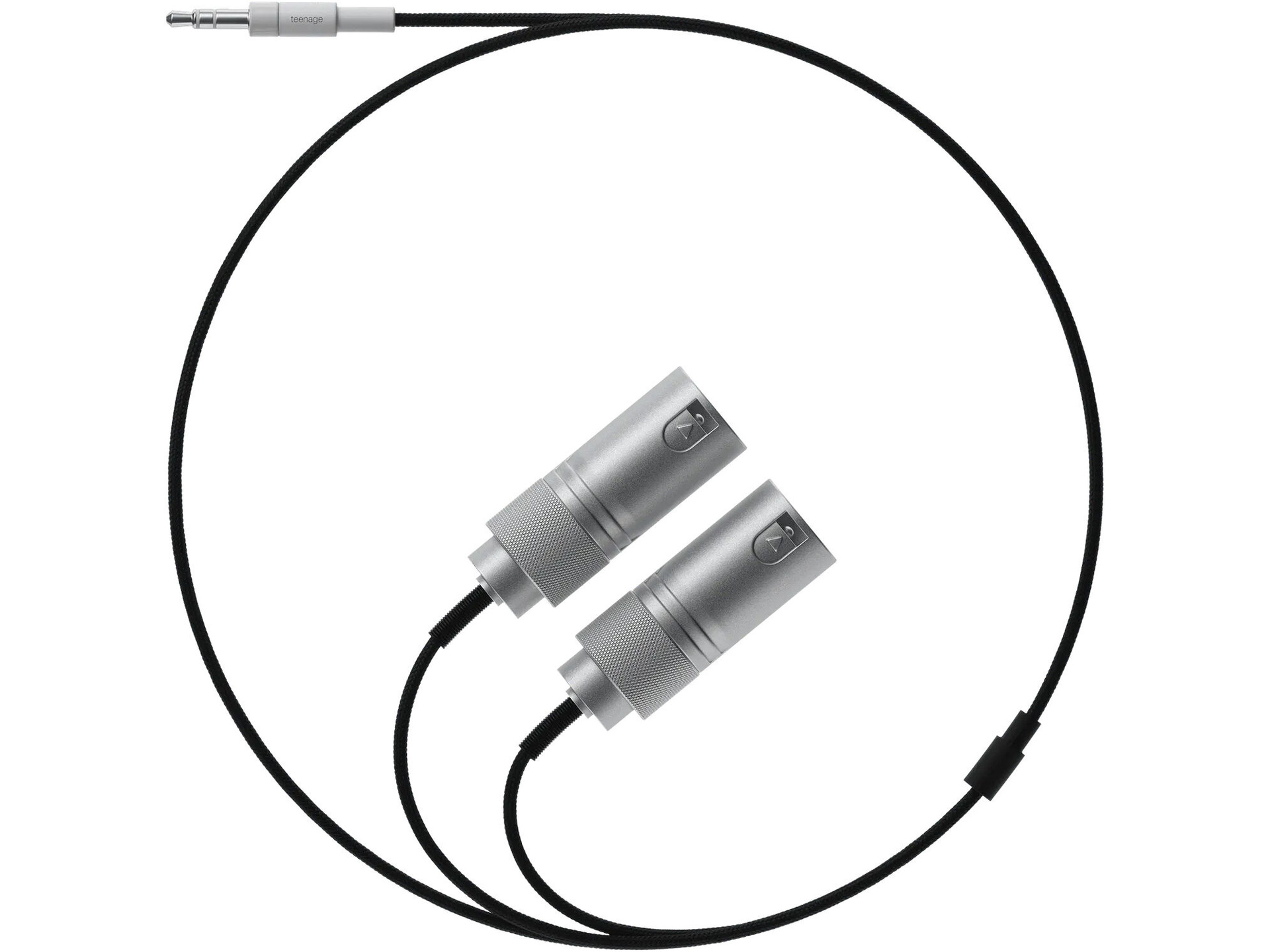 teenage engineering 3.5mm TRS Male to Dual XLR-Male Textile Field Audio Y-Cable (1.2m)