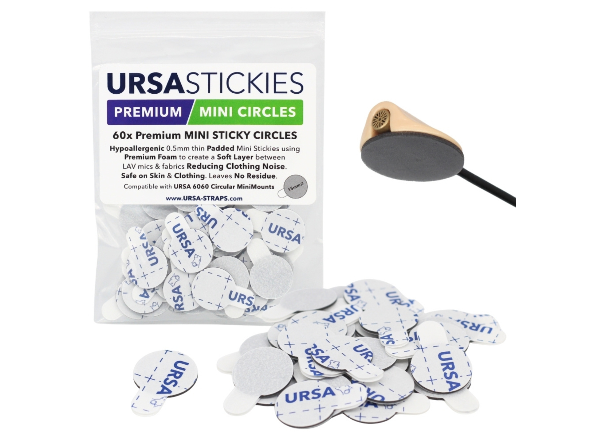 Ursa Premium Mini Sticky Circles (60 Pack)