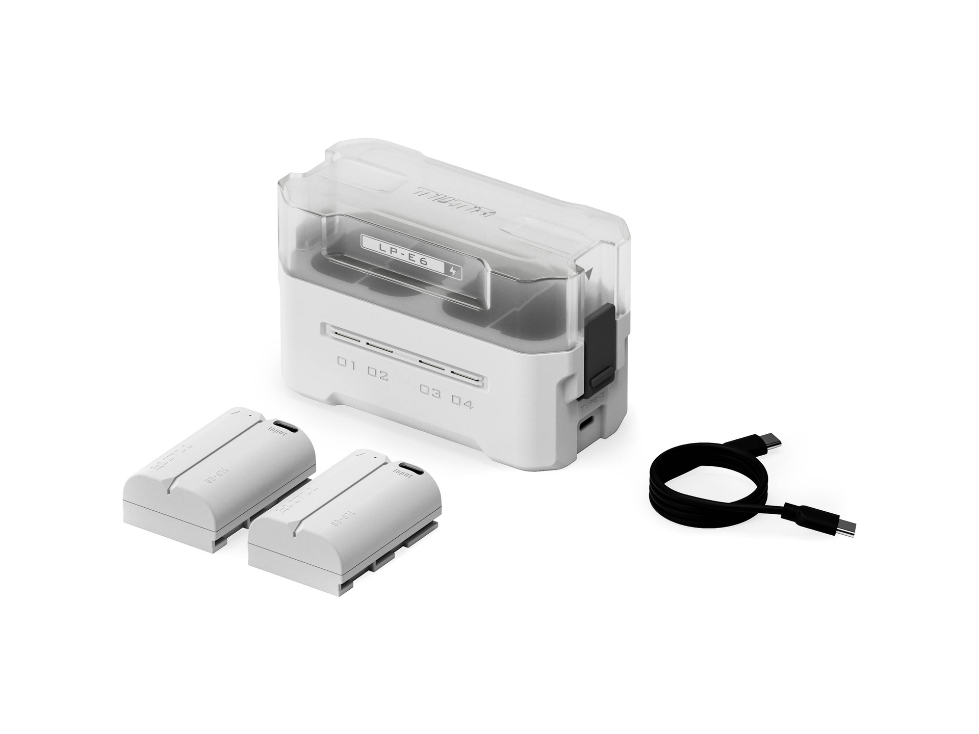 Tilta LP-E6P Kit with 2 Batteries and 4-Bay USB Charger (Off-White)