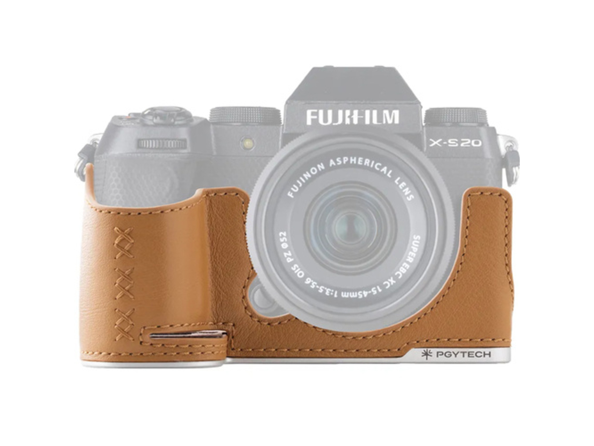 PGYTECH Leather Camera Case for FUJIFILM X-S20 (Clay Brown)