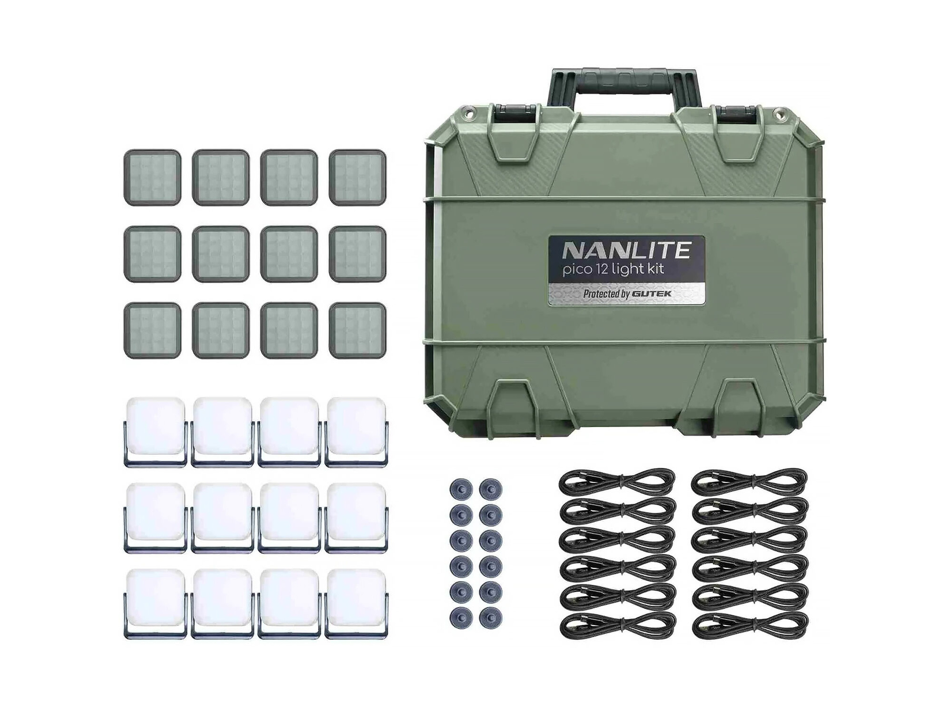 Nanlite Pico LED Mini Pocket Light 12-Light Kit (Midnight Blue)