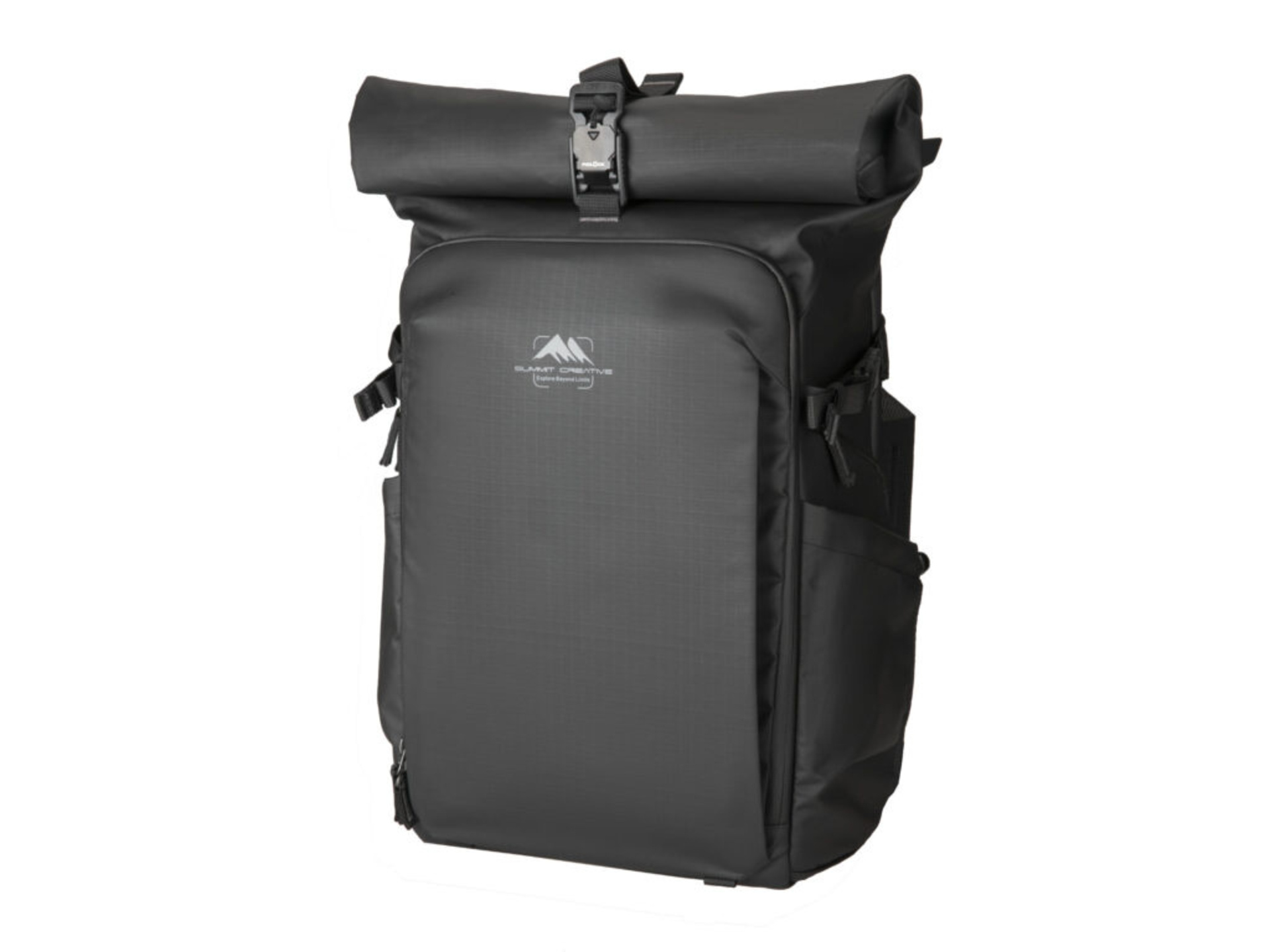 Summit Creative Large Metropolis 32L Roll Top Backpack (Black)