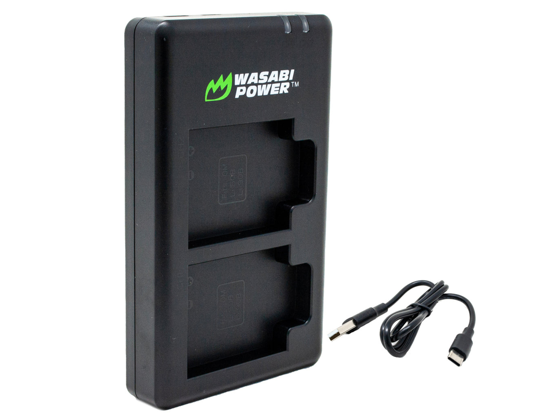 Wasabi Power Dual USB-C Battery Charger for Olympus LI-50B