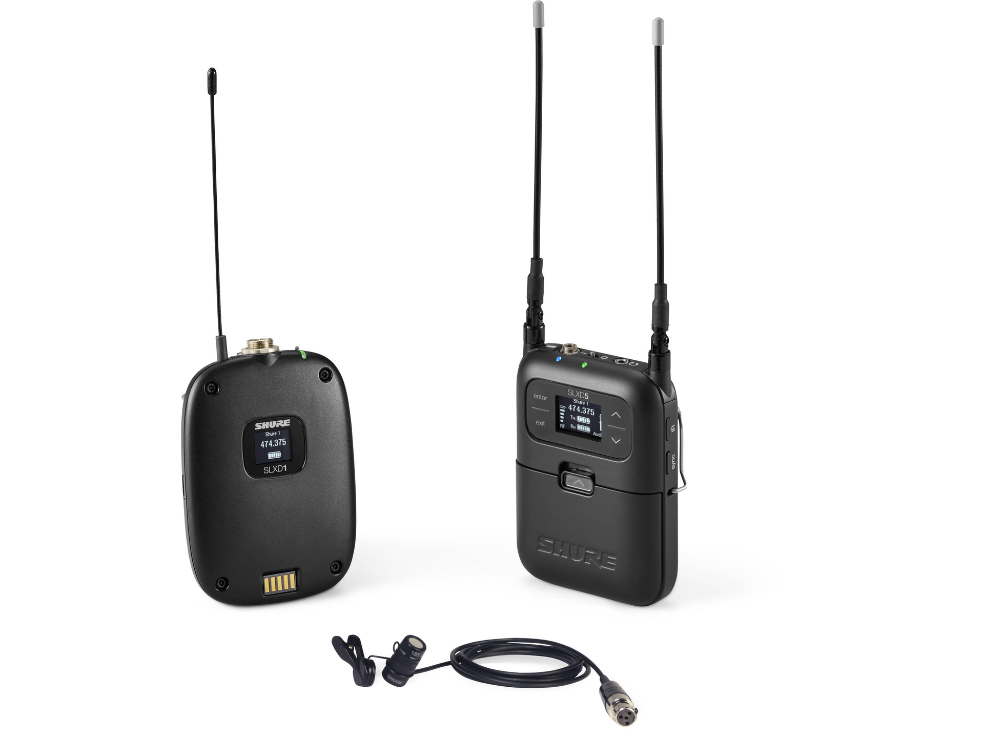 Shure SLXD15/85 Digital Camera-Mount Wireless Cardioid Lavalier Mic System (H58: 520 to 608 MHz)