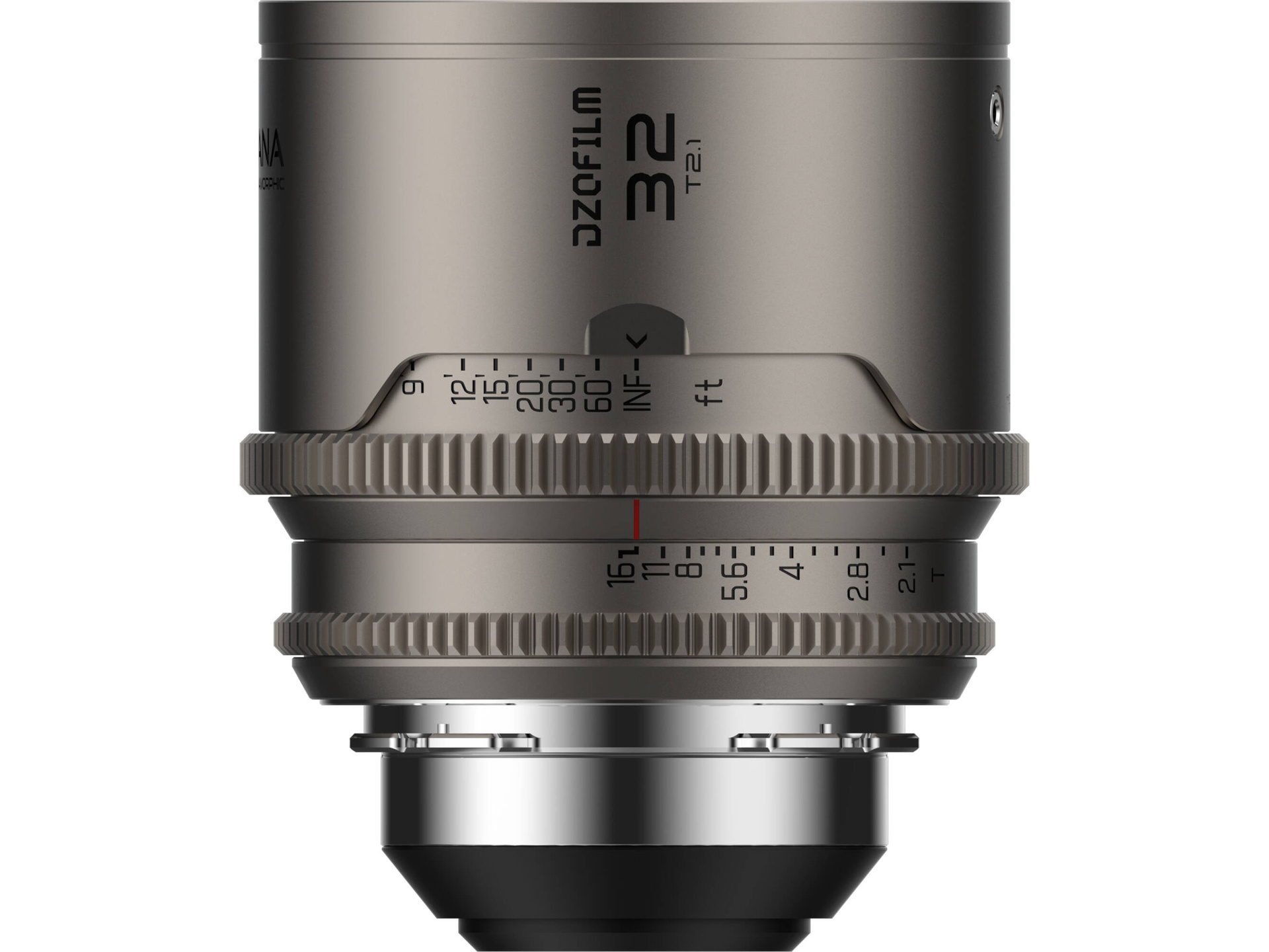 DZOFilm Arcana 32mm T2.1 Anamorphic Prime Lens (ARRI PL, Titanium, Feet)