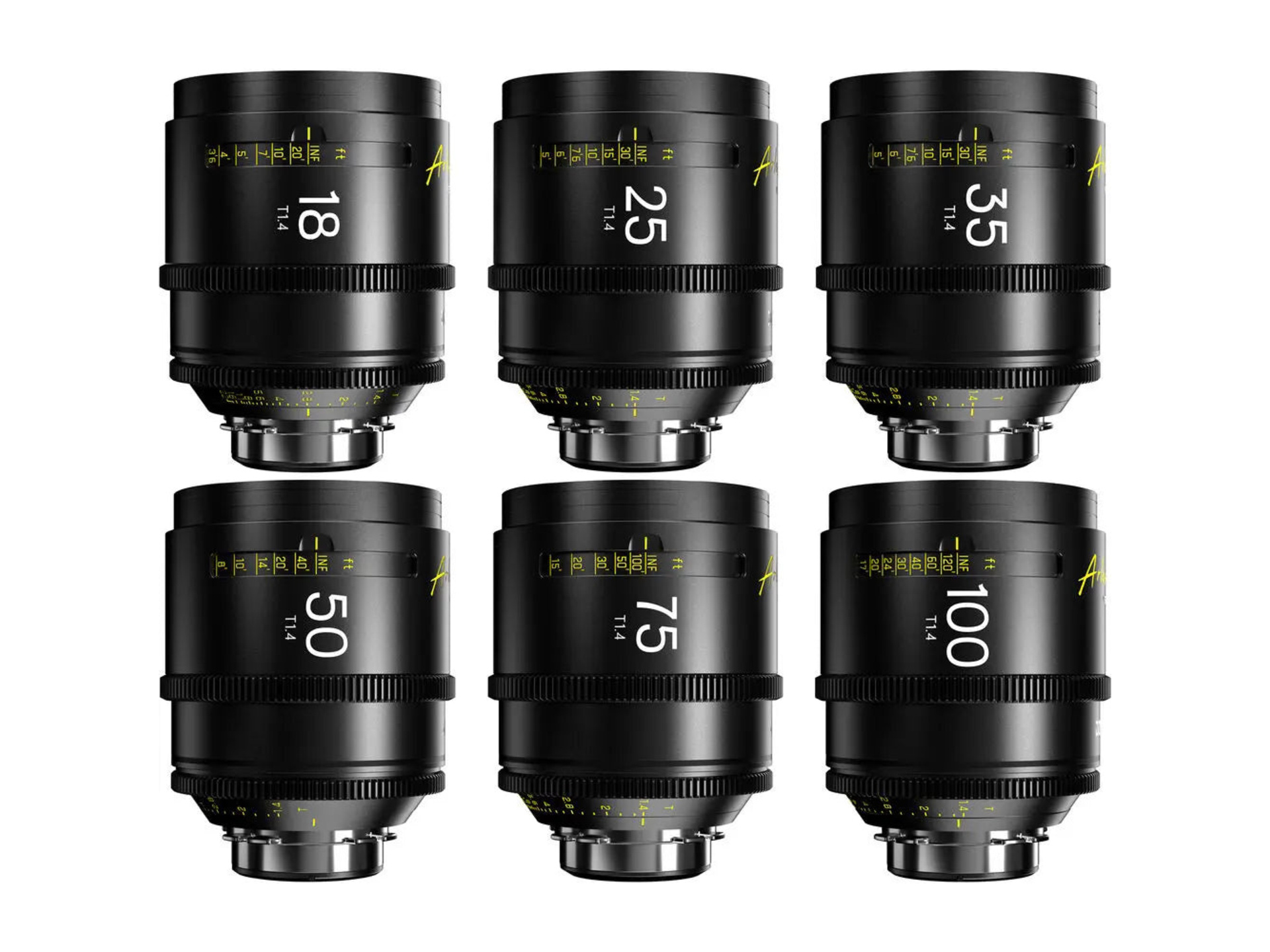 DZOFILM Arles FF/VV Prime Cine 6-Lens 18/25/35/50/75/100mm Set (ARRI PL, Metric)